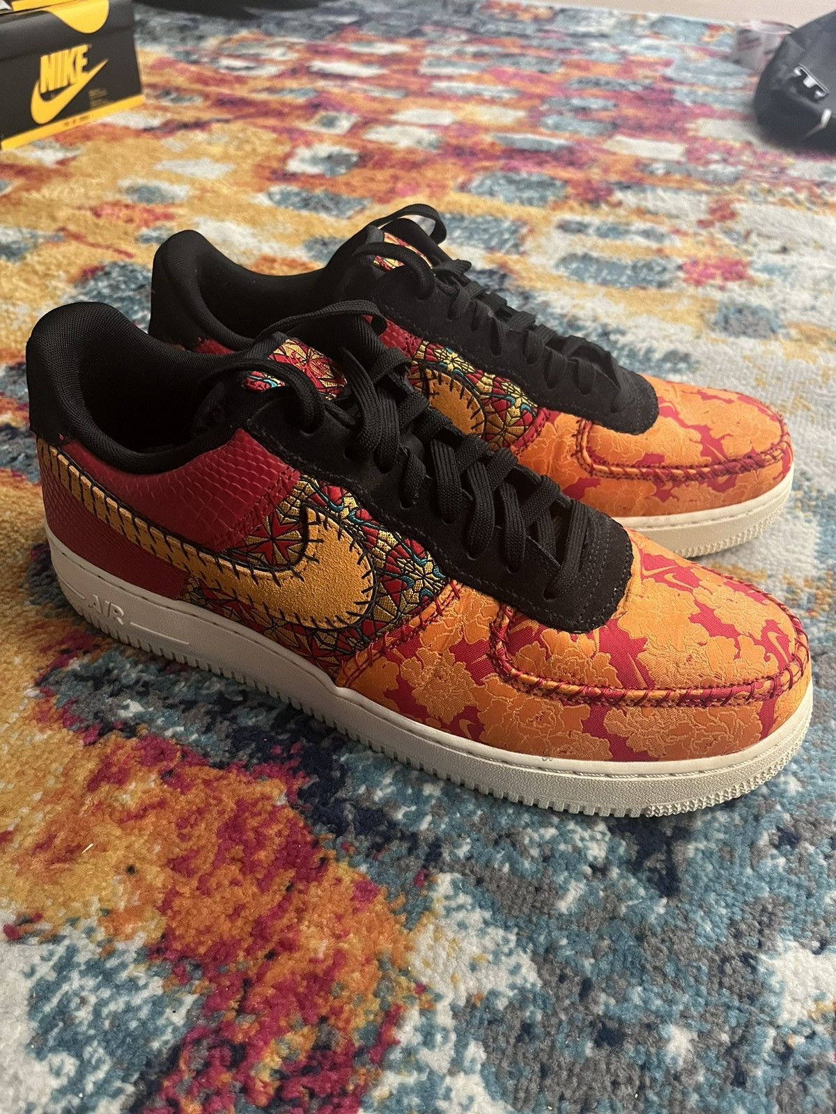 Nike Nike Air Force 1 Gym red/orange peel-black Size US 12 / EU 45 - 4 Thumbnail