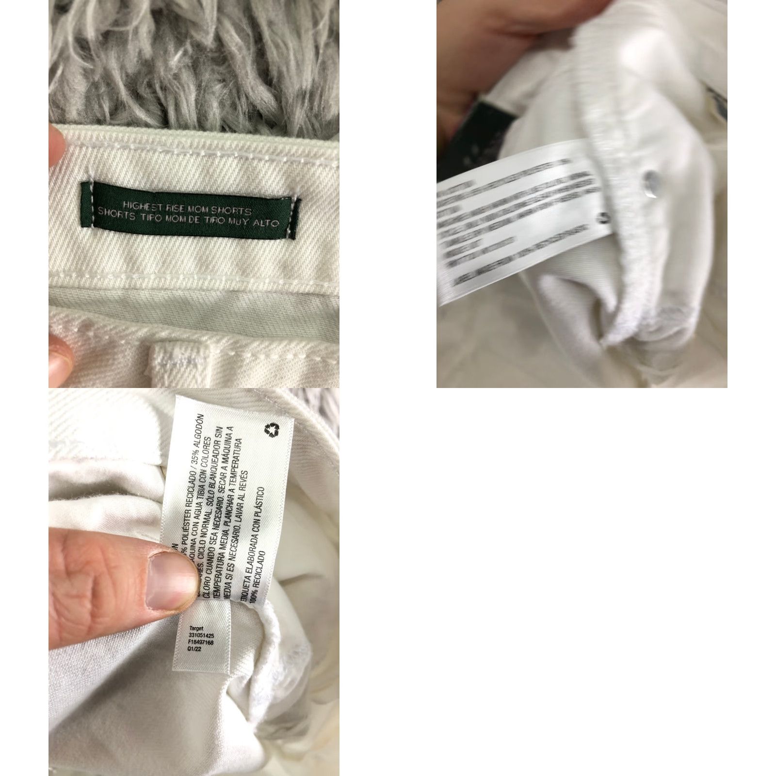Vintage Wild Fable High Rise Bermuda Shorts Womens Plus 18 White Denim 5-Pocket Zip Button Fly Casual Modern Angel Logo Vintage: No Size 40" / US 18 - 8 Thumbnail