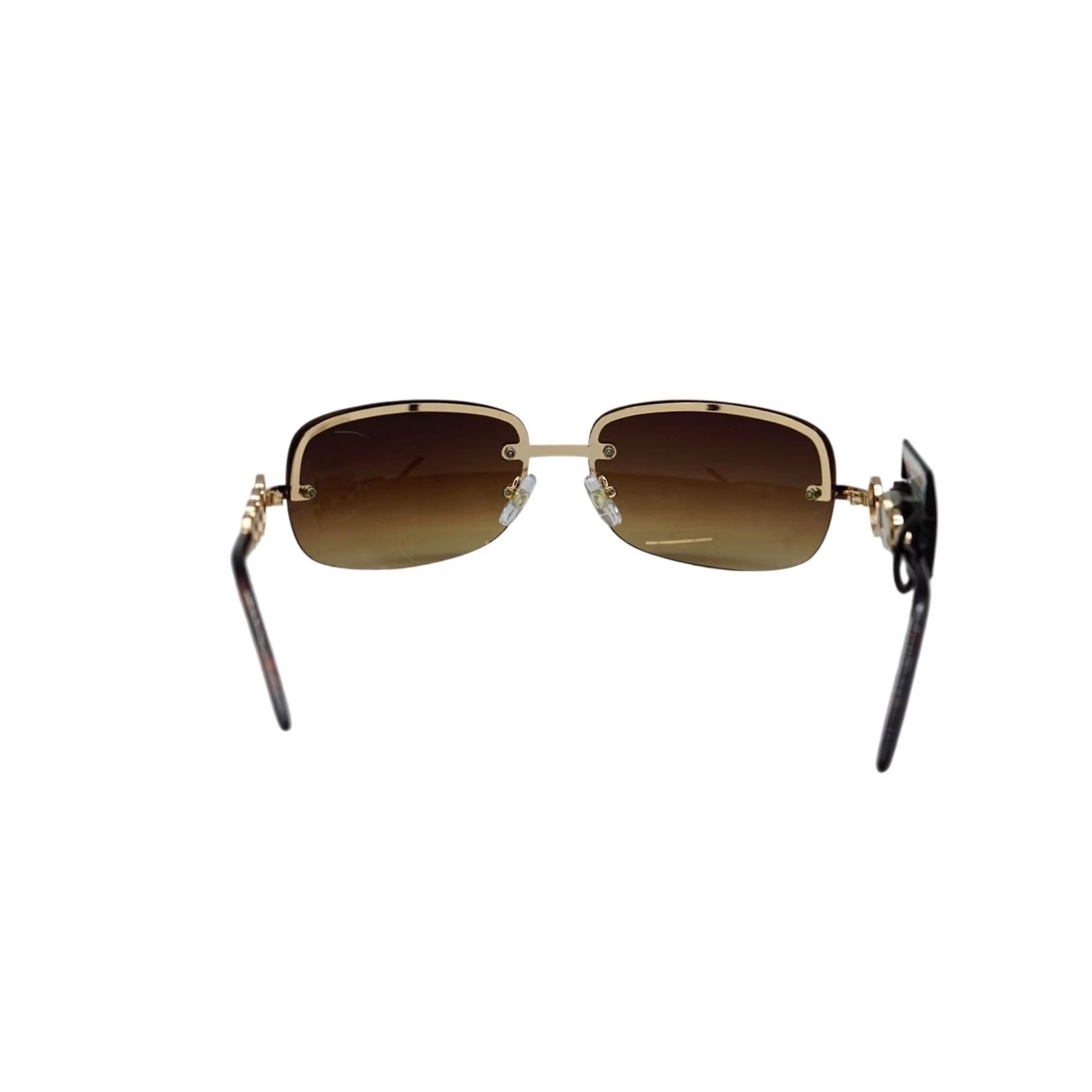 Vintage Daisy Fuentes Sunglasses Gold Frame Brown Lens Women Size ONE SIZE - 3 Thumbnail