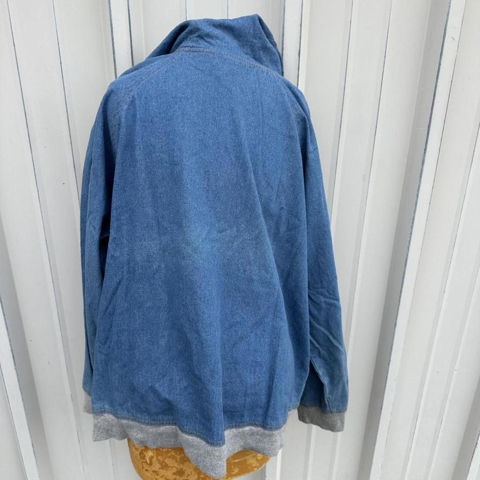 Blair Lightweight blue cotton jacket with hoodie #winterjacket Size XXL / US 16-18 / IT 52-54 - 6 Thumbnail