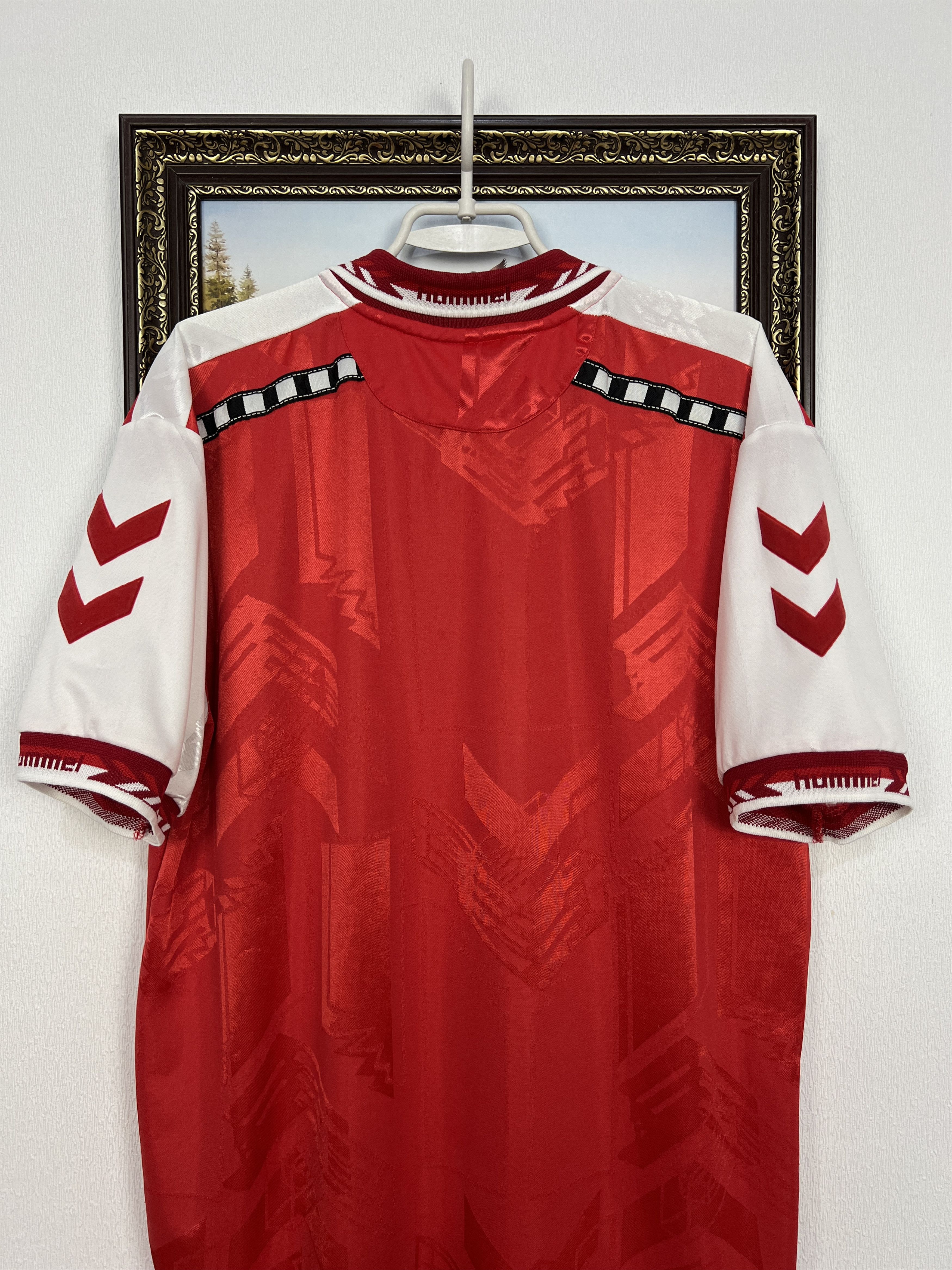 Hummel Share Denmark Home football shirt 1996 Soccer Hummel Jersey Size US XL / EU 56 / 4 - 11 Thumbnail
