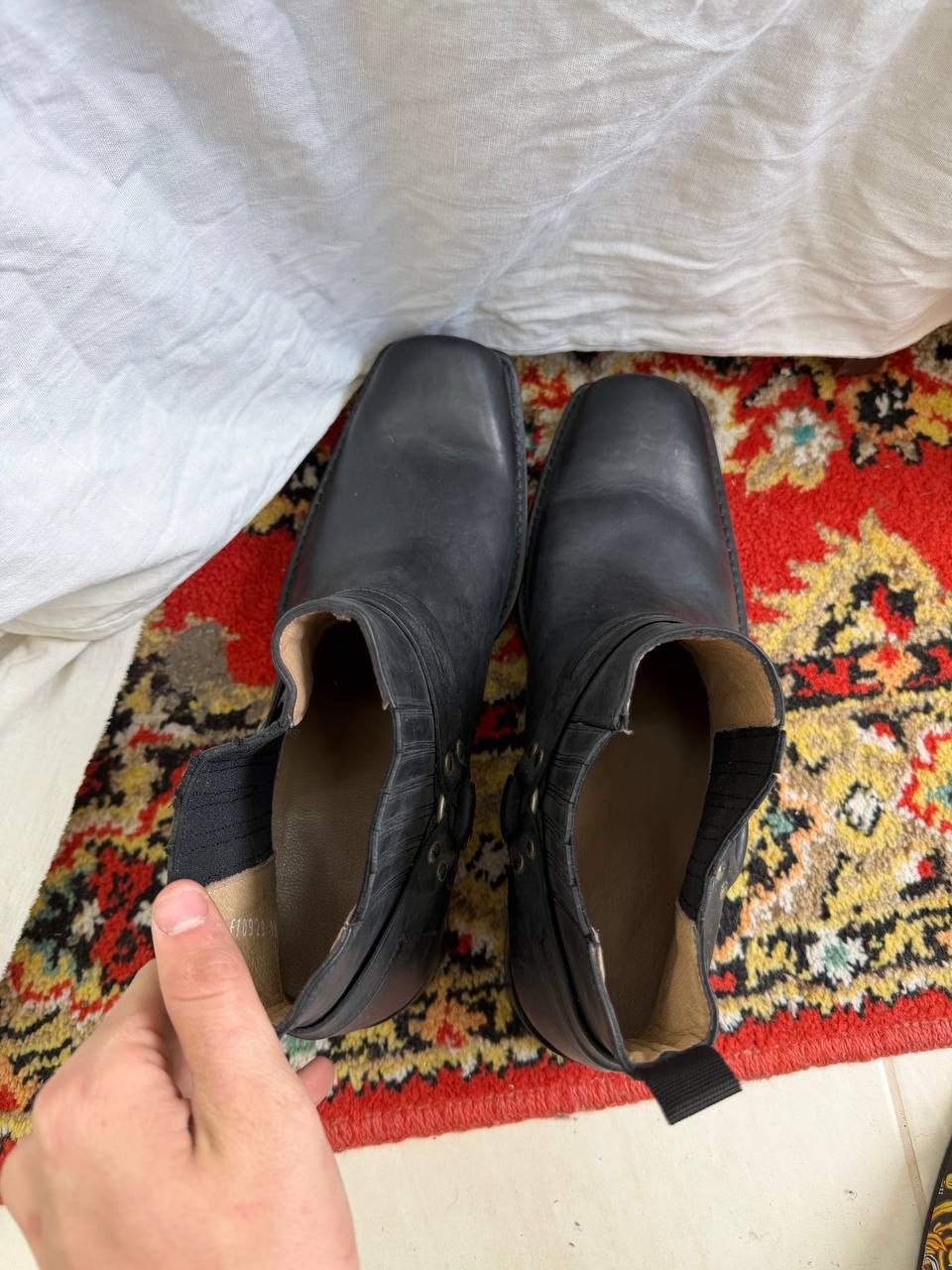 Vintage vintage avant garde leather 90s hype belt cowboy boots Size US 9.5 / EU 42-43 - 8 Thumbnail