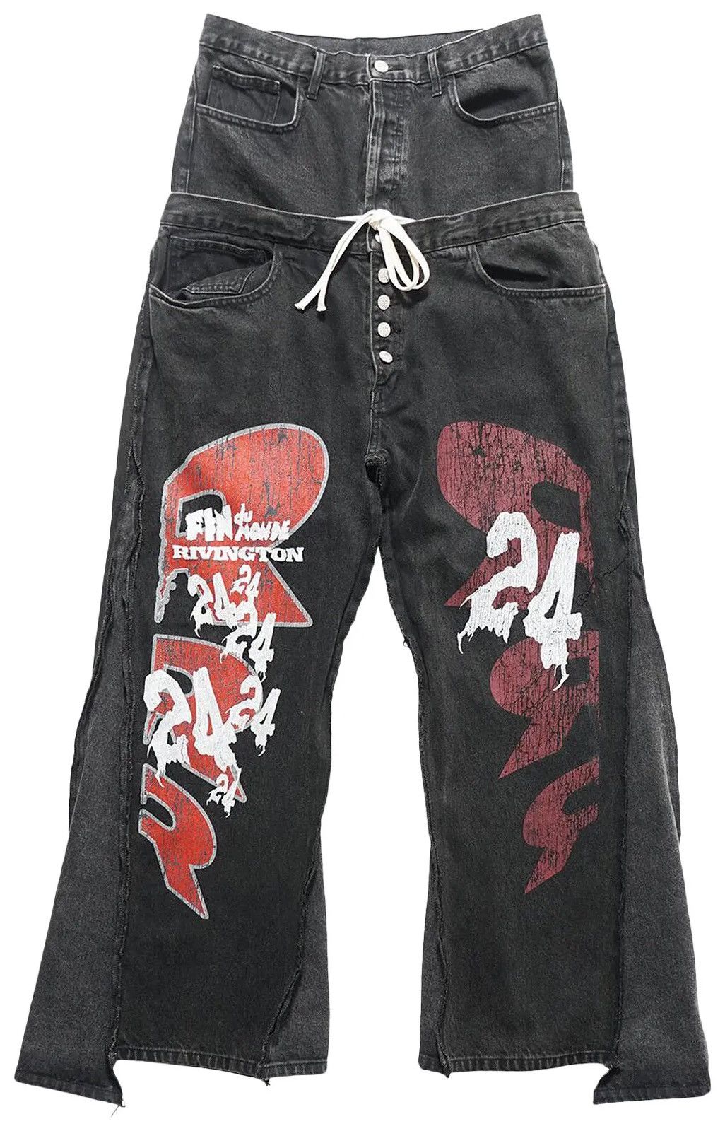 RRR-123 Rivington Roi Boi He Rose 3 Double Layer Pant Size US 36 / EU 52 - 1 Thumbnail