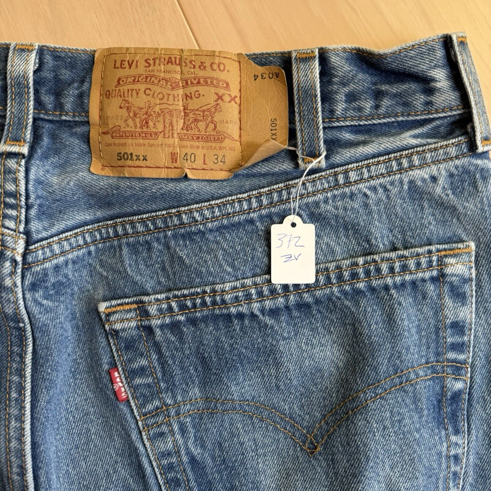 Levi's × Vintage Vintage Levis 501 Jeans Blue 90s Denim Made in USA Workwear Size US 36 / EU 52 - 9 Thumbnail
