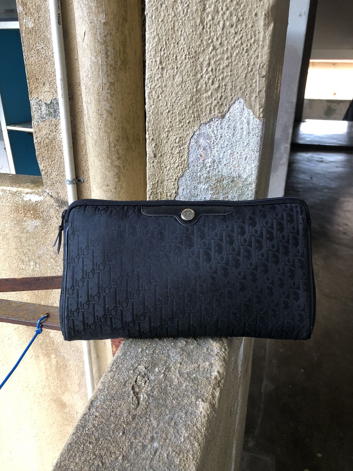 Christian Dior Monsieur Vintage Christian Dior Monogram Clutch Bag Black Size ONE SIZE - 1 Thumbnail