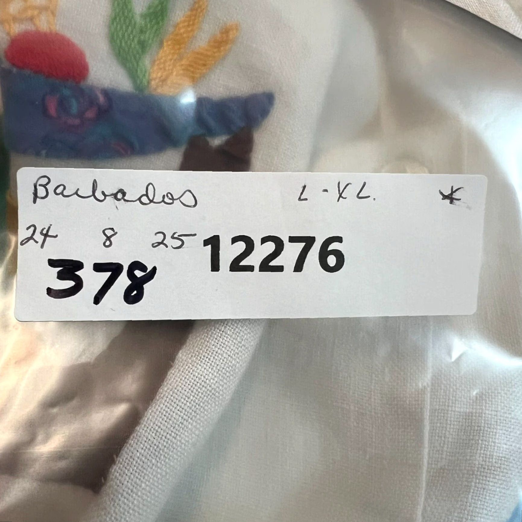 Vintage VINTAGE Handmade Barbados White Linen Embroidered Short Sleeve Button-Up Shirt Size L Relaxed Fit Island Life Womens Size 36" / US 14 / IT 50 - 7 Thumbnail
