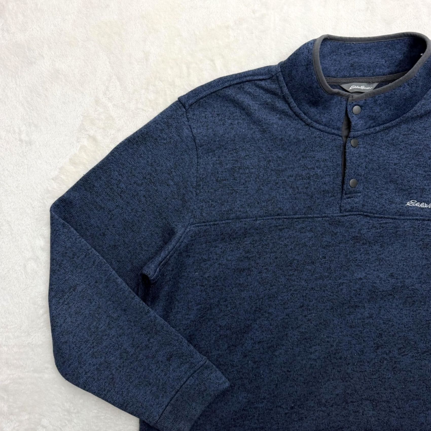 Eddie Bauer VINTAGE? No. Eddie Bauer Sweatshirt Henley Mens 3XL Blue Fleece Snap Mock Neck Pullover Size US XXL / EU 58 / 5 - 5 Thumbnail