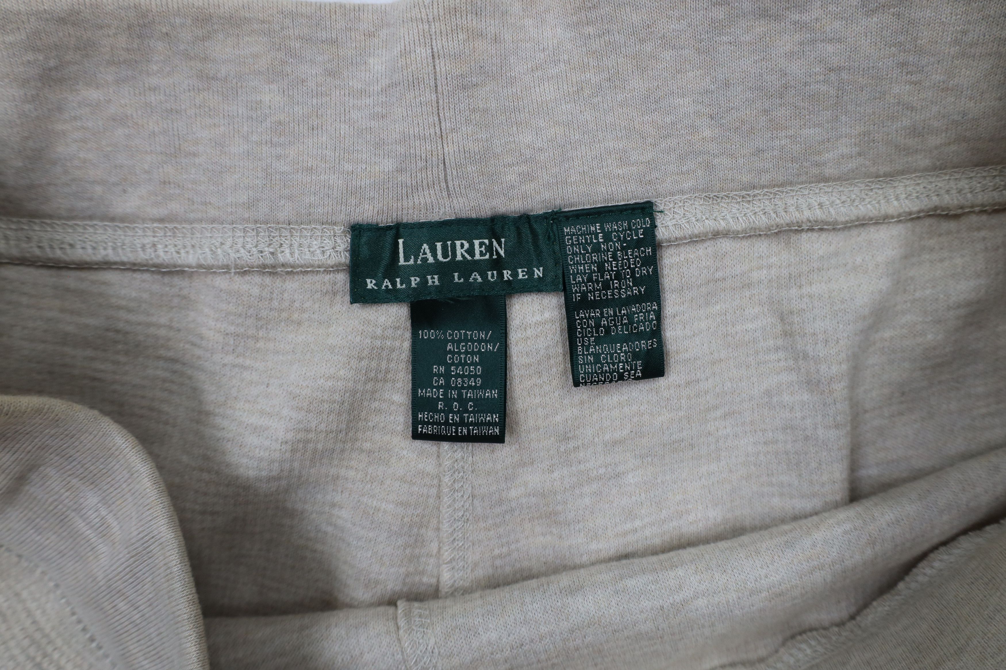 Ralph Lauren × Vintage Vintage 90s Ralph Lauren Waffle Knit Wide Leg Sweatpants Size 32" / US 10 / IT 46 - 8 Thumbnail