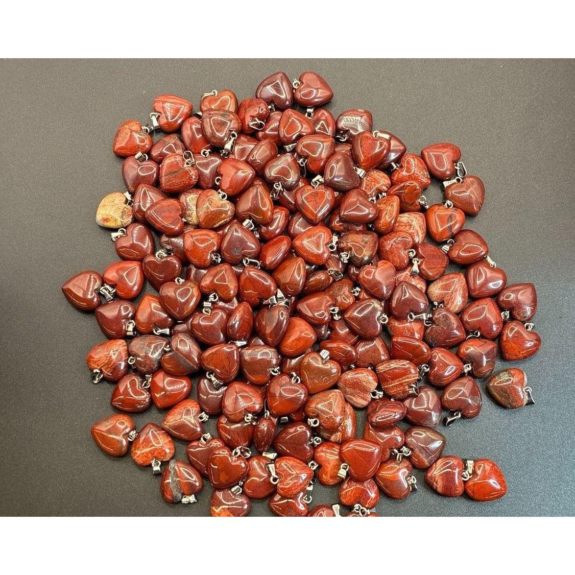 Other Red Jasper Heart Pendant – Tested – 18" Gold Plated Chain Size ONE SIZE - 5 Thumbnail