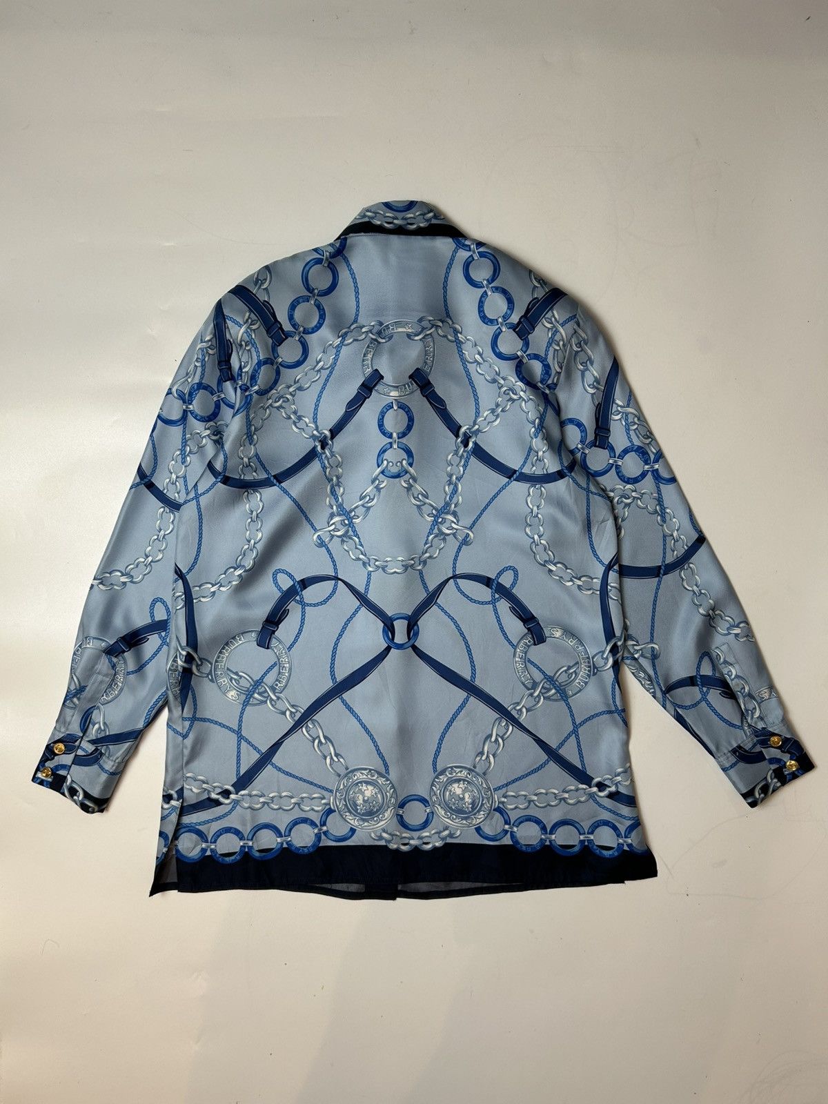 Burberry × Designer BURBERRY CHAIN PATTERN BUTTON UP SHIRT Size S / US 4 / IT 40 - 4 Thumbnail