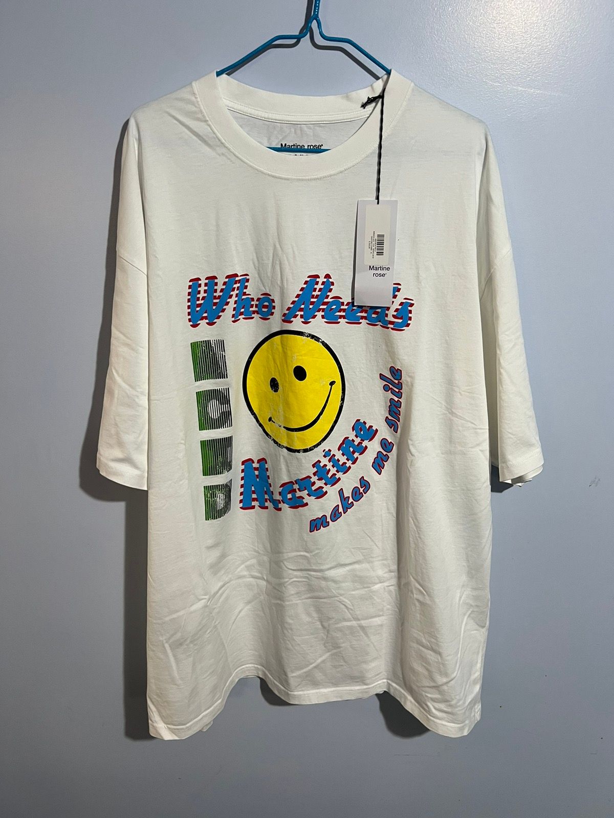 Pre-owned Martine Rose White Oversized T-shirt Xl