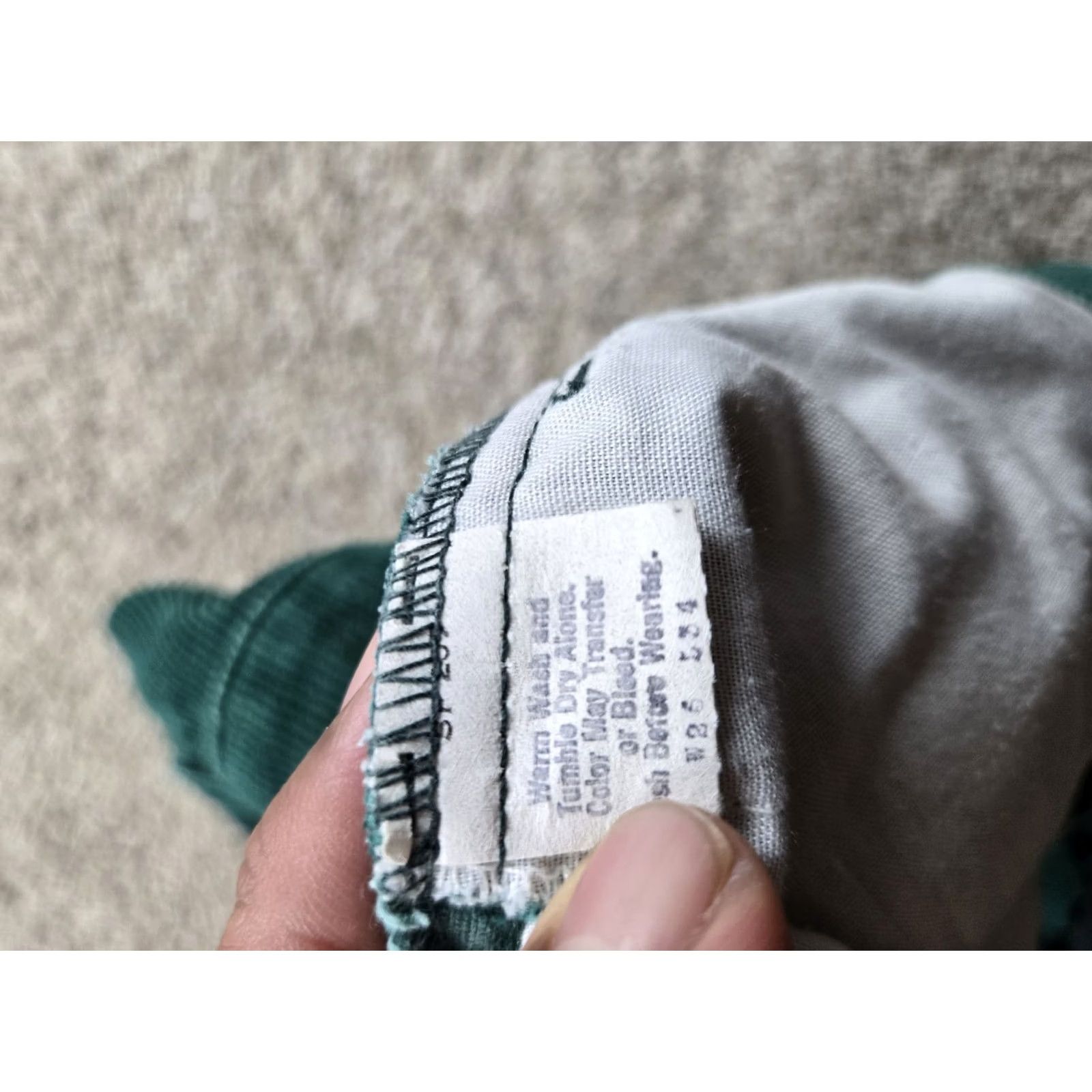 Levi's VINTAGE Levi's Corduroy Pants Women's Green 25X34 Rust Belt Bell Bottom Cotton Western 70s Size 42" / US 20 - 5 Thumbnail
