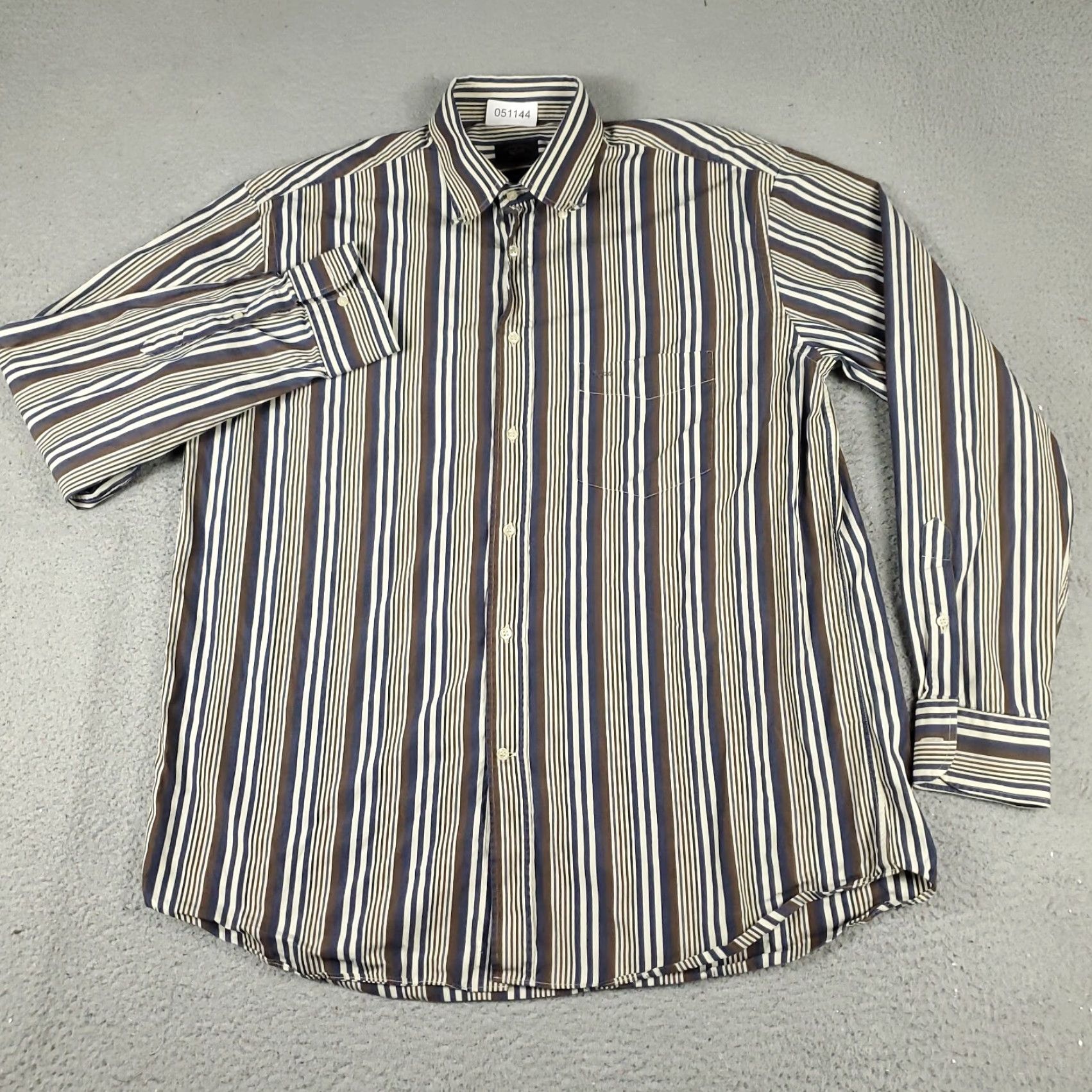 Paul & Shark Paul & Shark Shirt Mens 44 Blue Striped Button-Up Long Sleeve Casual Button-Down Size US XXL / EU 58 / 5 - 3 Thumbnail