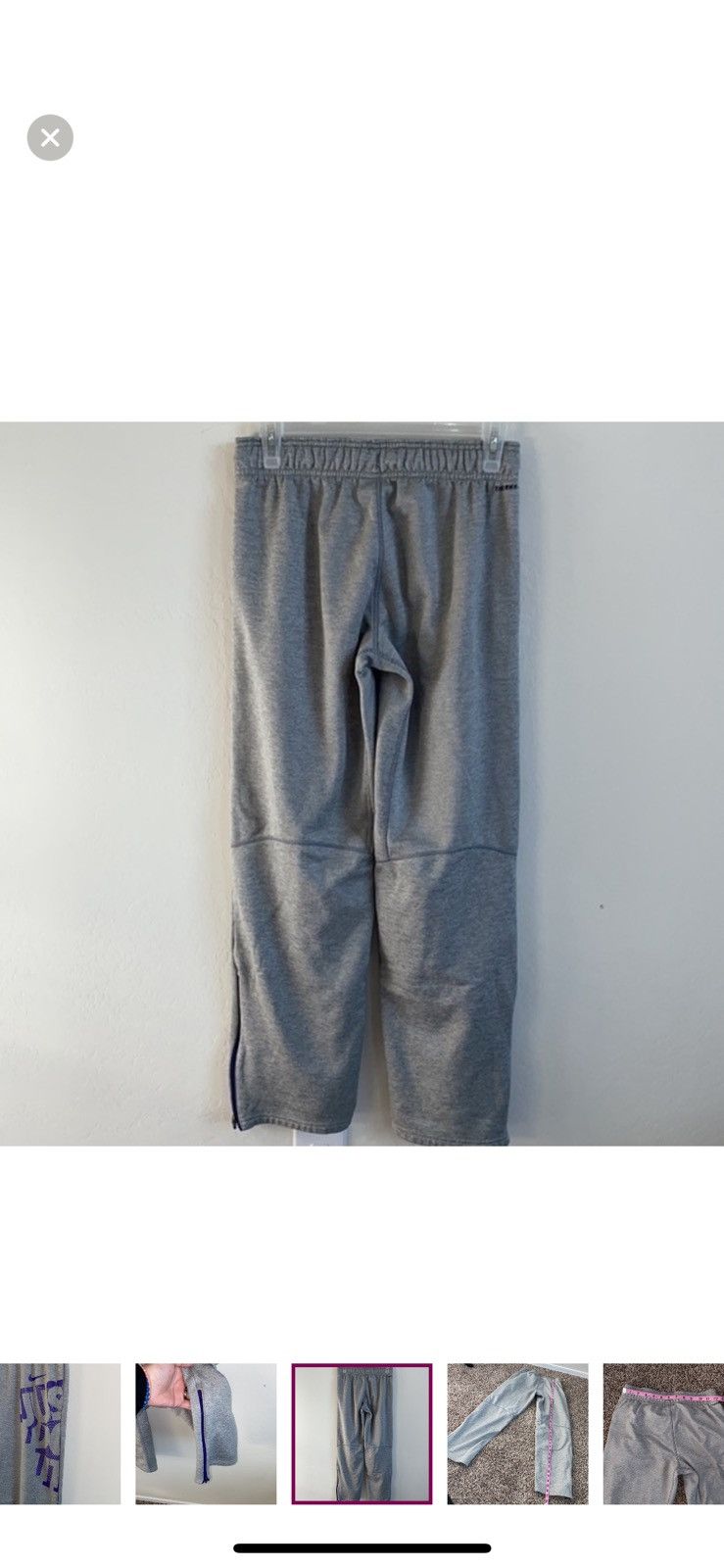 Nike Nike small grey just do it therma fit sweatpants Size 27" / US 4 / IT 40 - 4 Thumbnail