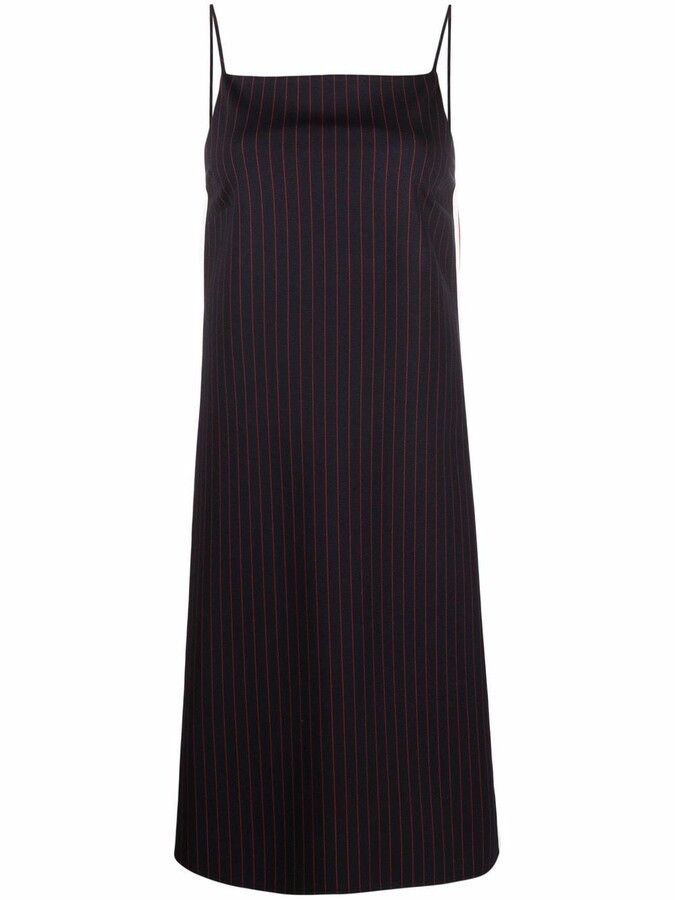 Palm Angels o1y1125 Midi Dress in Midnight Blue/Red Size XS / US 0-2 / IT 36-38 - 1 Thumbnail