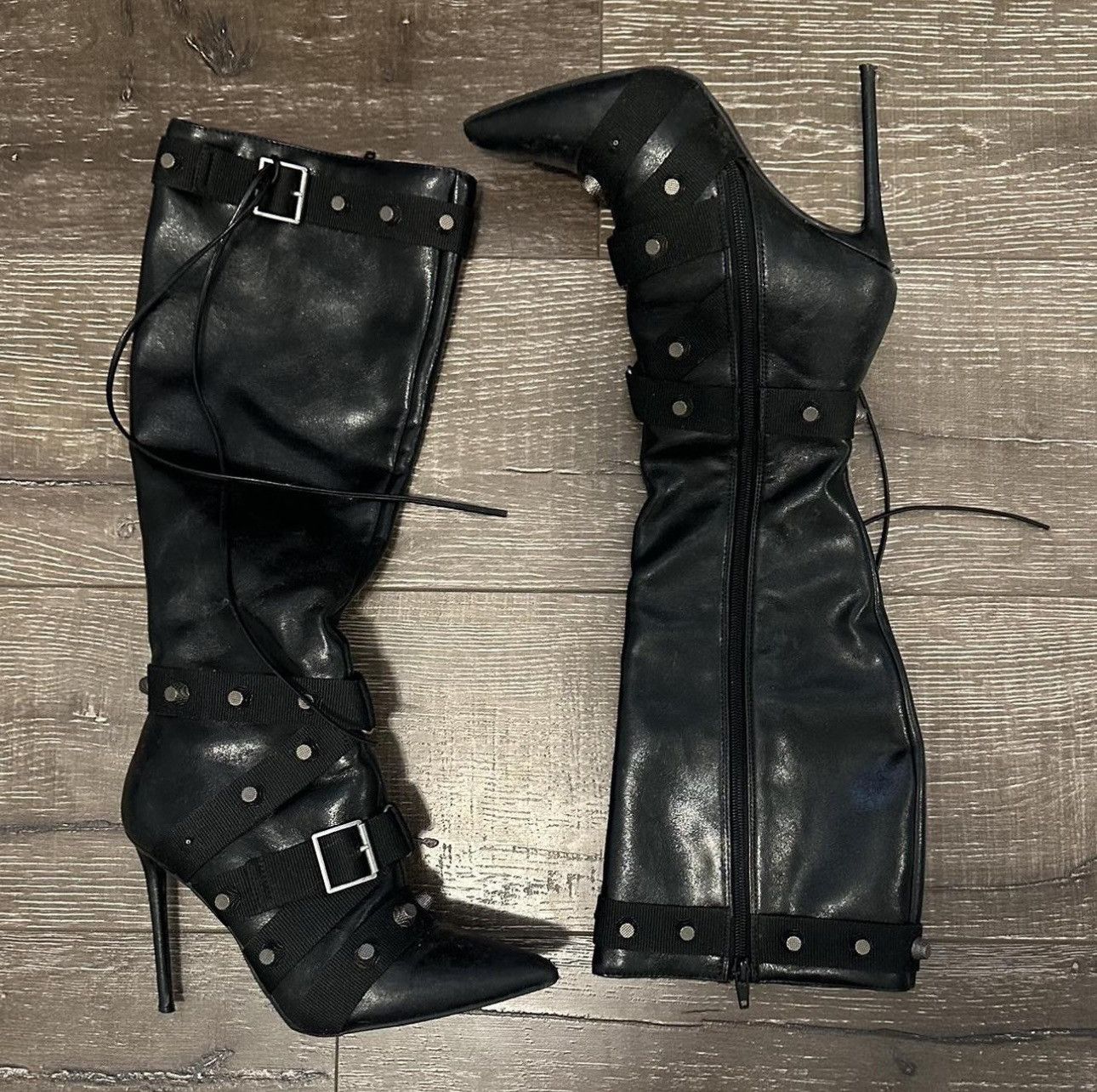 Steve Madden Steve Madden Fink Black Boots Size US 7 / IT 37 - 1 Thumbnail