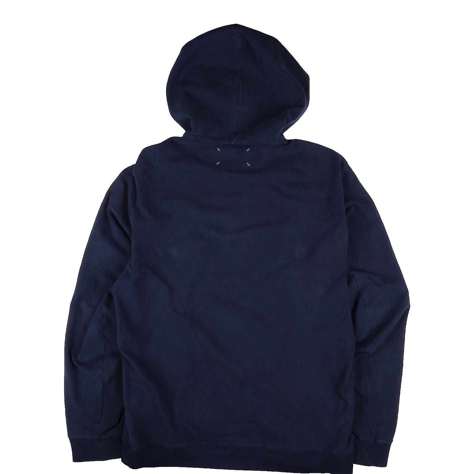 Maison Margiela Maison Margiela Blank Navy Embroidered Hoodie Size ONE SIZE - 2 Thumbnail