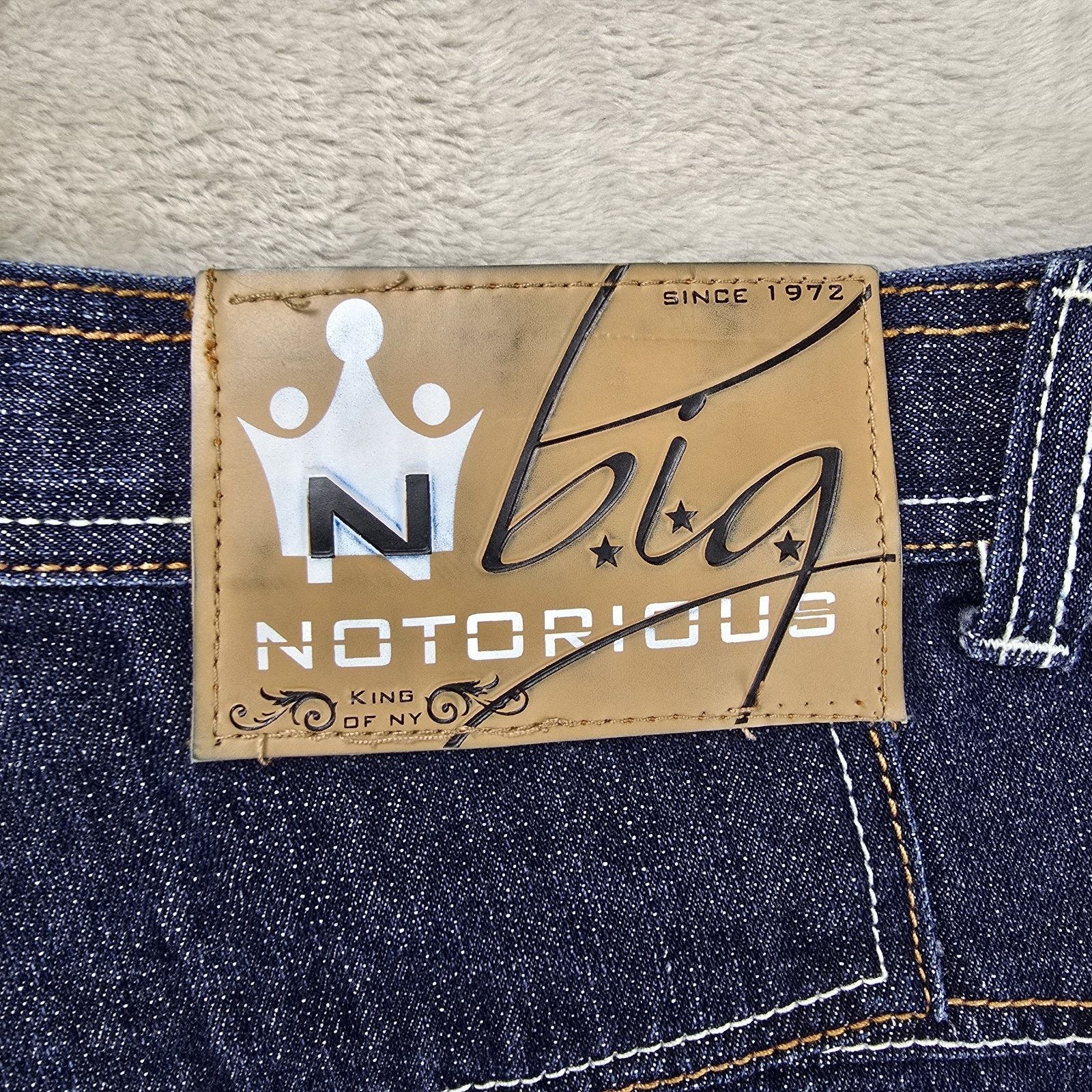 Other Vintage Notorious Big Jeans Fits 36x30 Embroidered Baggy Y2K Size US 36 / EU 52 - 12 Thumbnail