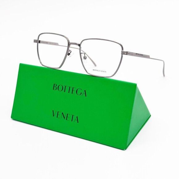 Bottega Veneta NEW BOTTEGA VENETA EYEGLASSES BV1015O 003 SILVER UNISEX EYEW Size ONE SIZE - 1 Thumbnail