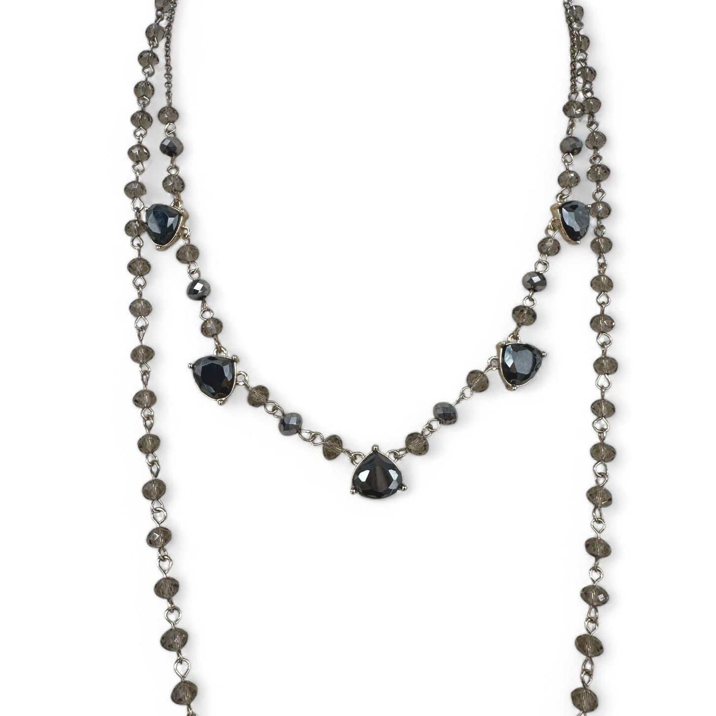 Banana Republic Banana Republic Layered Necklace Smoke Crystal Beads Size ONE SIZE - 3 Thumbnail