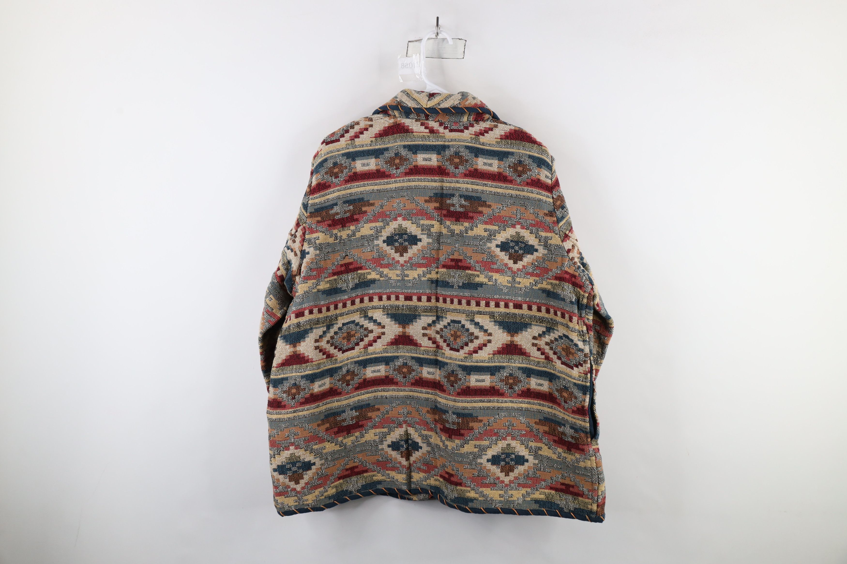 Vintage Vintage 90s Streetwear Tapestry Southwestern Blazer Jacket Size XXL / US 16-18 / IT 52-54 - 11 Thumbnail