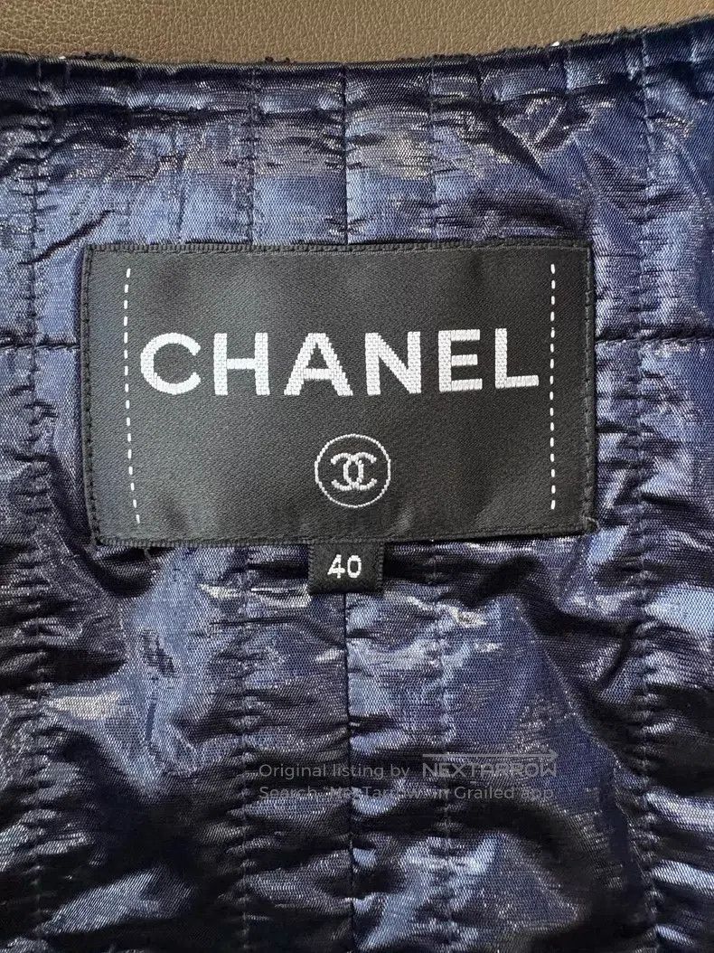 Chanel Chanel 16s show black and white plaid round-neck knitted j Size S / US 4 / IT 40 - 6 Thumbnail