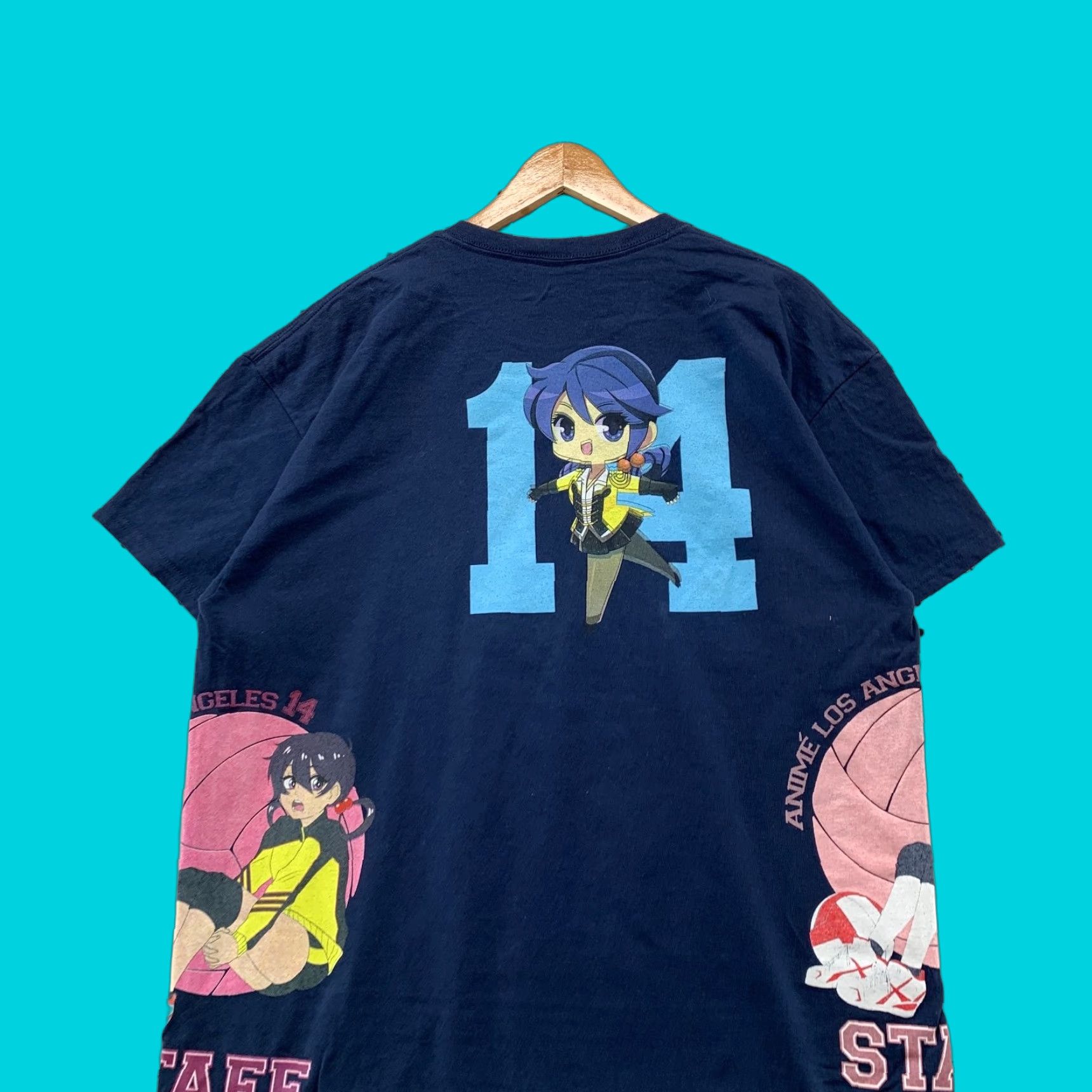 Gildan Chibi Anime Test Print Shirt Mens XL Blue Ruka Sarashina Staff Print (Gildan, Cotton, Short Sleeve, Crew Neck) Size US XL / EU 56 / 4 - 1 Thumbnail