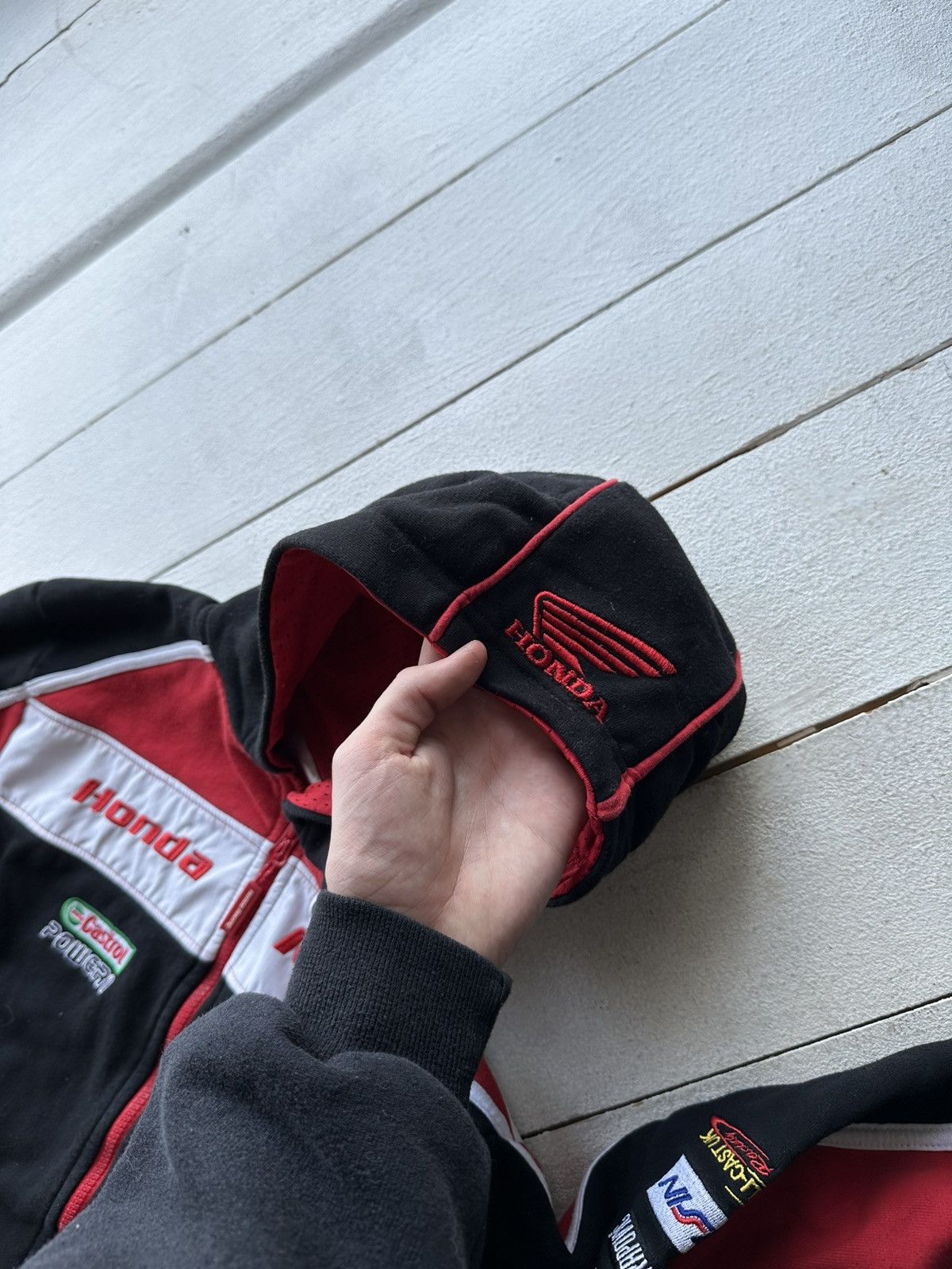 Vintage VNTG🚨RARE Racing HONDA CASTROL AKRAPOVICH ZIP Size M / US 6-8 / IT 42-44 - 8 Thumbnail