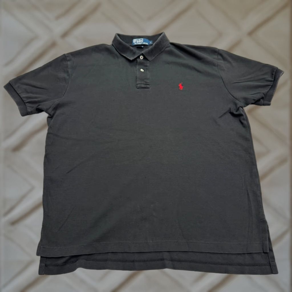 Polo Ralph Lauren VINTAGE Polo Ralph Lauren Polo Shirt Mens Large Black 100% Cotton Short Sleeve - Regular Fit, 48 Chest, 90s Classic Outdoor Sports Shirt Mens Size US L / EU 52-54 / 3 - 1 Thumbnail