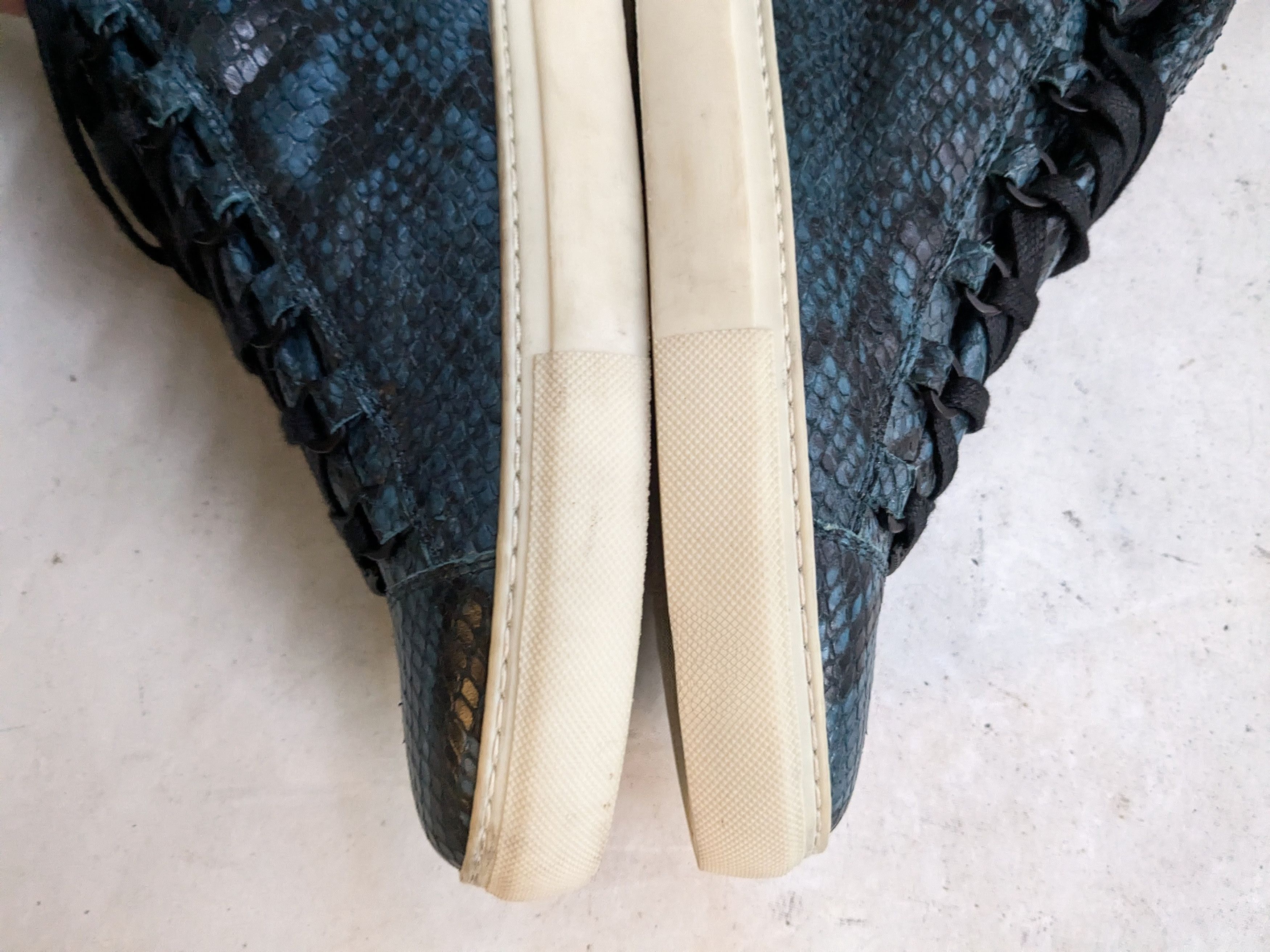 Balenciaga Balenciaga Arena Blue Snakeskin 11 High Tops Leather Size US 11 / EU 44 - 10 Thumbnail