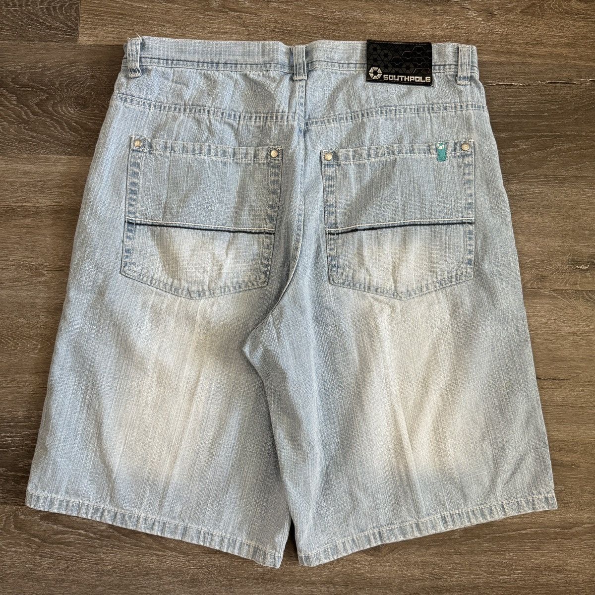 JNCO × Southpole × Vintage Vintage Y2K Southpole baggy wide leg light wash shorts Size US 38 / EU 54 - 1 Thumbnail
