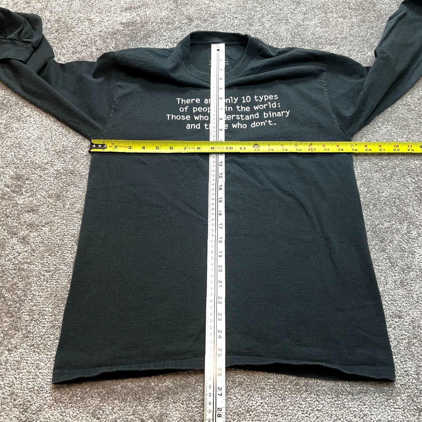 Hanes Hanes Tagless 6.1 Shirt Adult Medium Black Long Sleeve Crew Neck T-Shirt Funny Bag/Casual/Workwear Mens Womens Unisex Adults Shirt Size M / US 6-8 / IT 42-44 - 4 Thumbnail