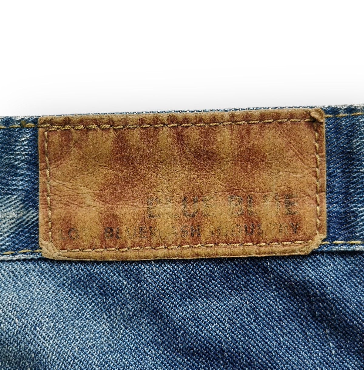 Vintage Blue Factory Washed Blue Distressed Denim Jeans Size US 30 / EU 46 - 7 Thumbnail