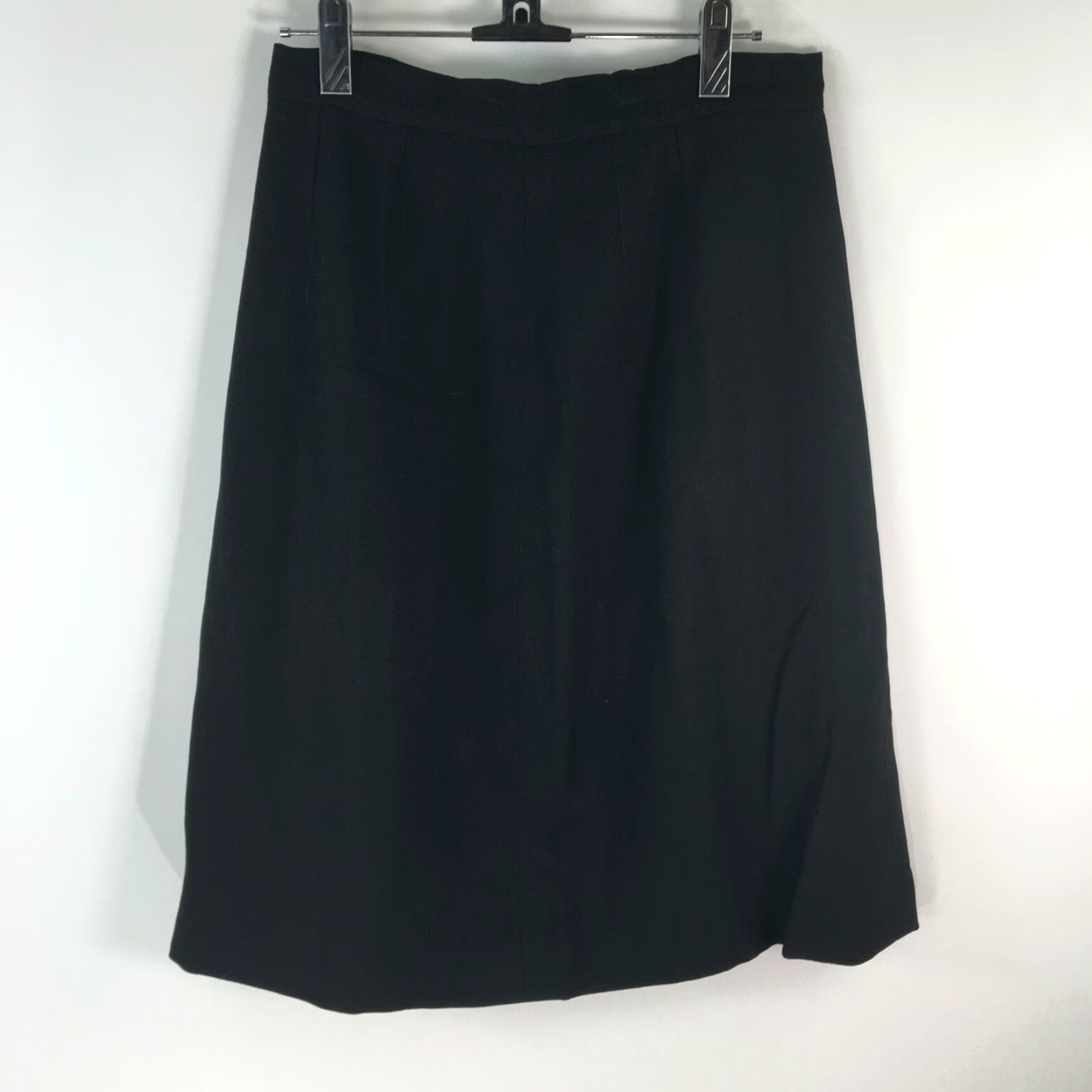Vintage VINTAGE Womens Skirt A Line Pencil Black Midi 26X22 Regular 100% Cotton USA Casual Formal Size 26X22 Womens Size 32" / US 10 / IT 46 - 2 Thumbnail
