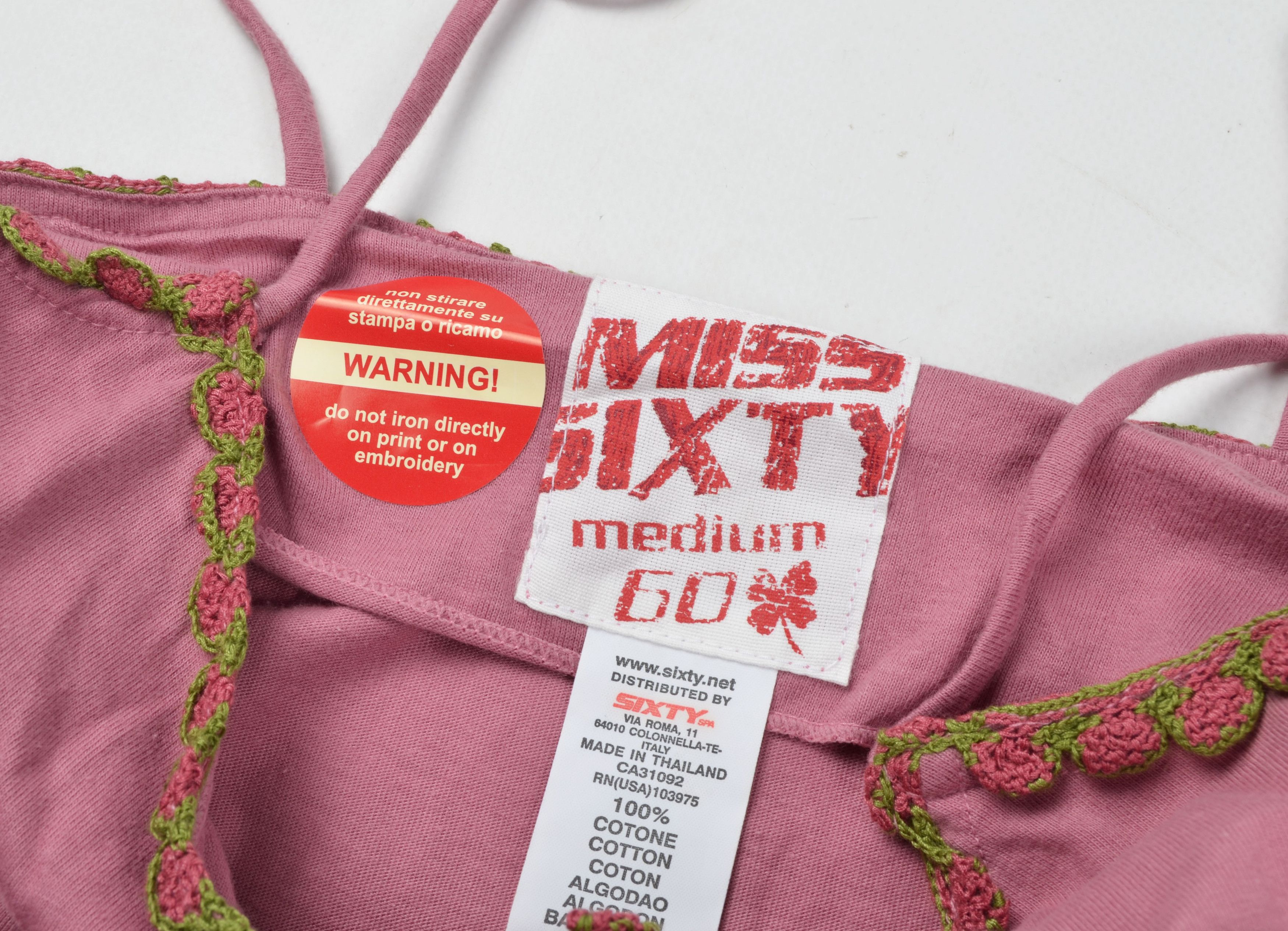 Miss Sixty Miss Sixty Y2K Fairy Baby Doll Pink Cami Top Size M / US 6-8 / IT 42-44 - 8 Thumbnail