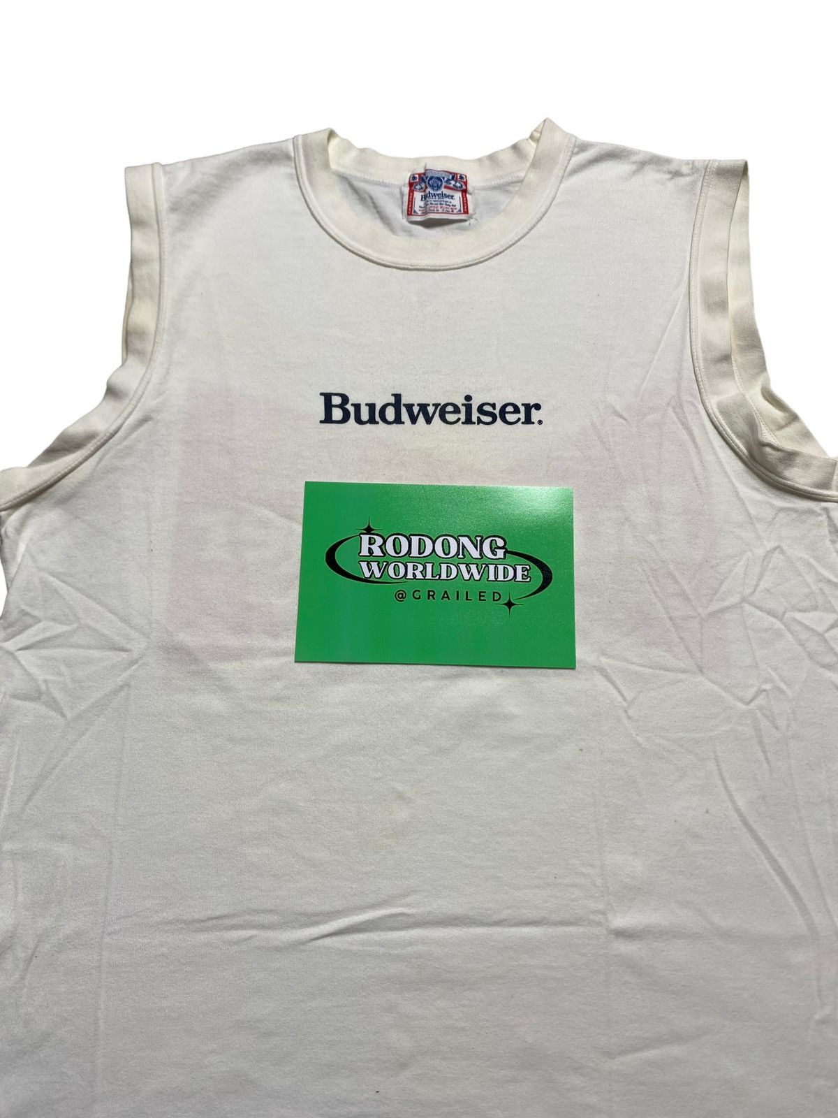Other VINTAGE BUDWEISER SPELLOUT SLEEVELESS TEE Size US S / EU 44-46 / 1 - 2 Thumbnail