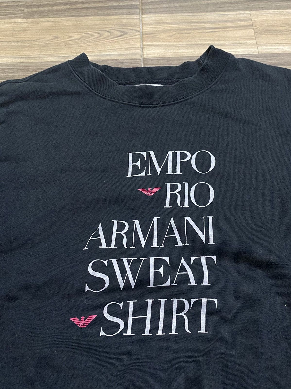 Armani VINTAGE ARMANI SWEATSHIRT BLACK FADED Size US M / EU 48-50 / 2 - 2 Thumbnail
