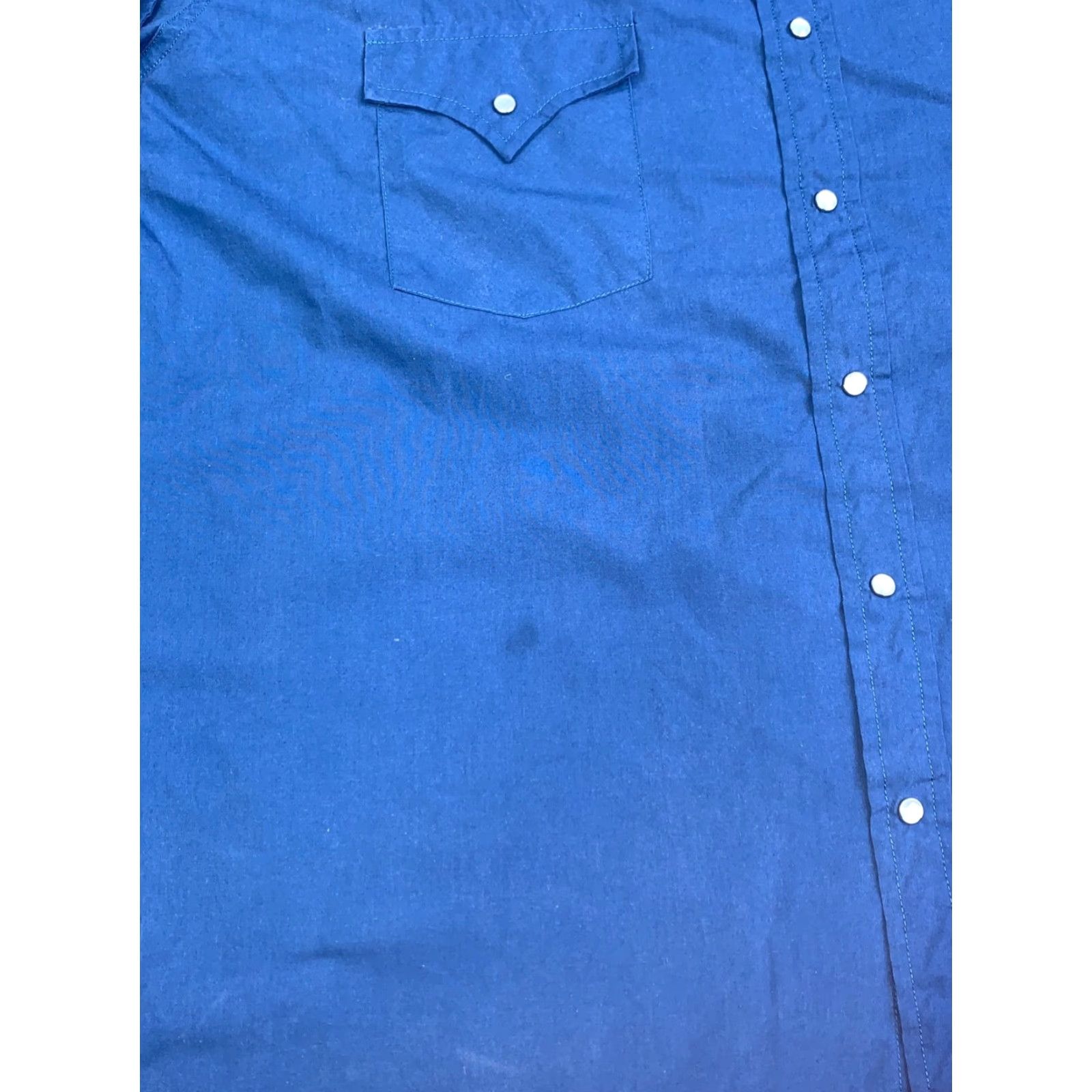 Vintage Ely Cattleman Pearl Snap Button Up Shirt Mens XL Blue Western Gaucho 12678 Size US XL / EU 56 / 4 - 3 Thumbnail