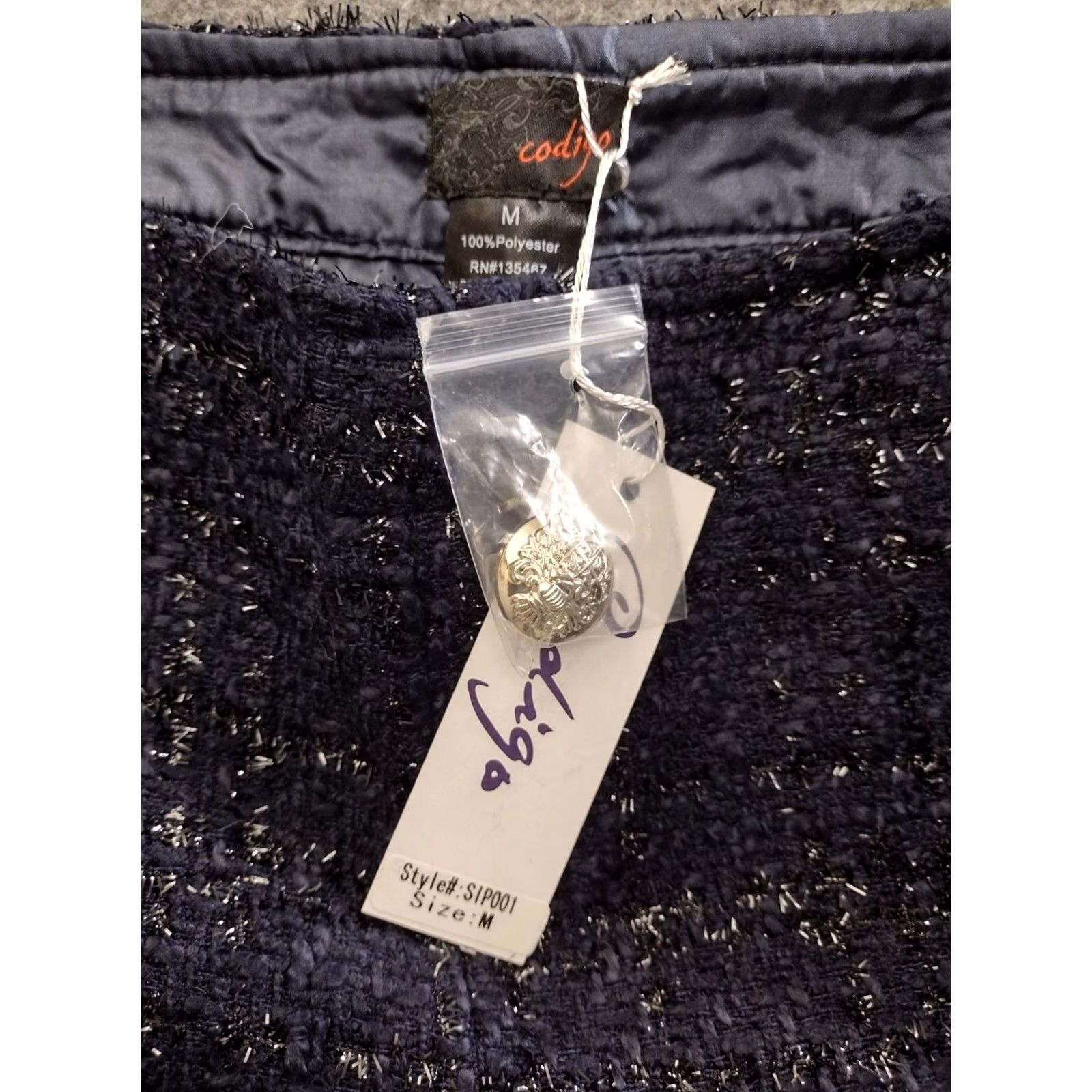Vintage Codigo Tweed sparkly Skort Shirt Womens Blue M Skirt 90s Casual Button Zip Short Rise Mid Polyester TweedBrand: Codigo Size 32" / US 10 / IT 46 - 6 Thumbnail