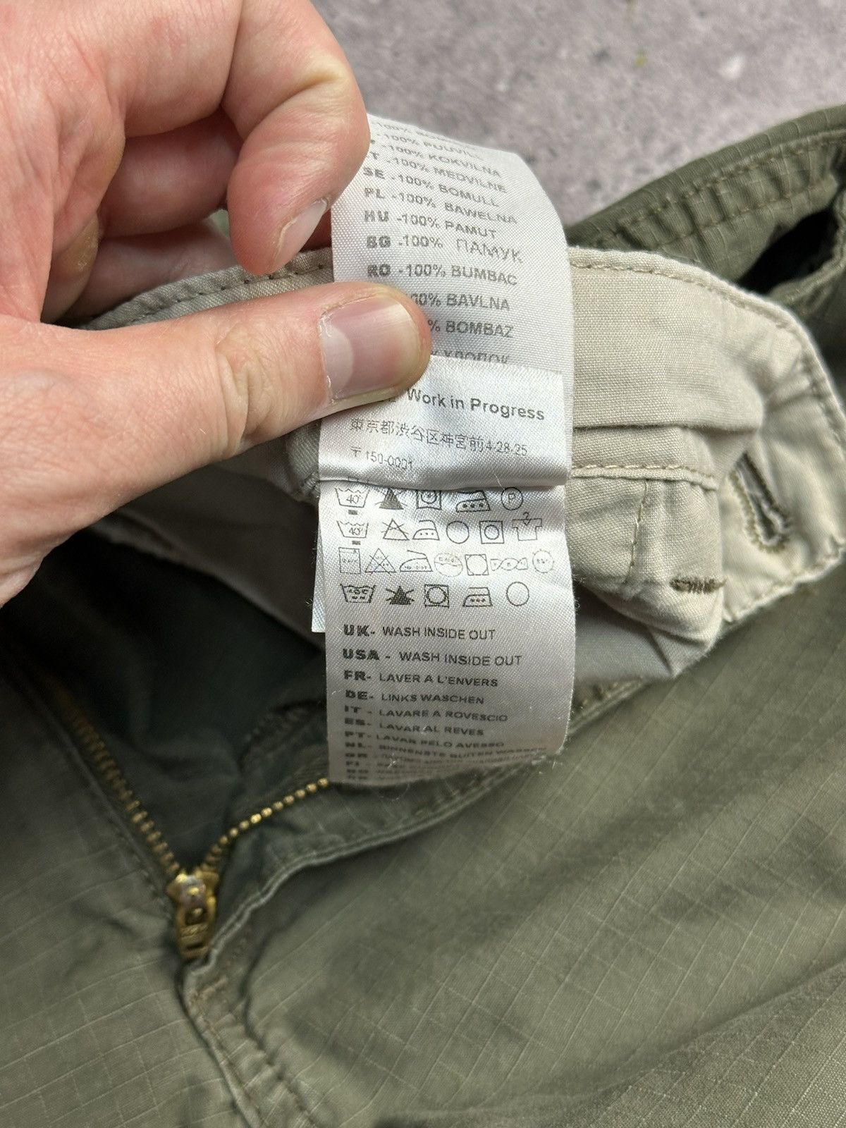 Vintage Carhartt Cargo Distressed Pants Faded Khaki Y2K