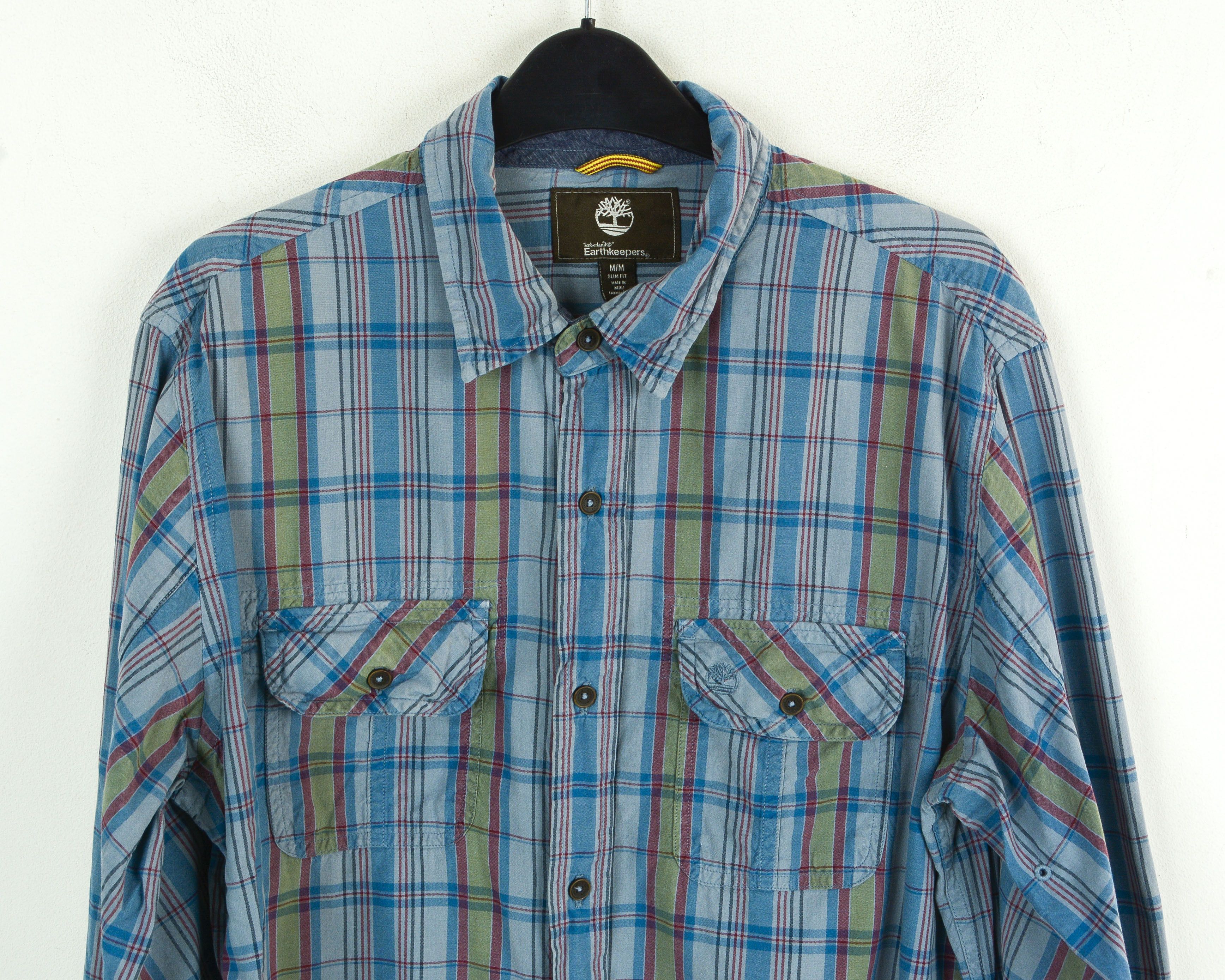 Timberland TIMBERLAND Checked Shirt Slim Fit Top Casual Size US M / EU 48-50 / 2 - 2 Thumbnail