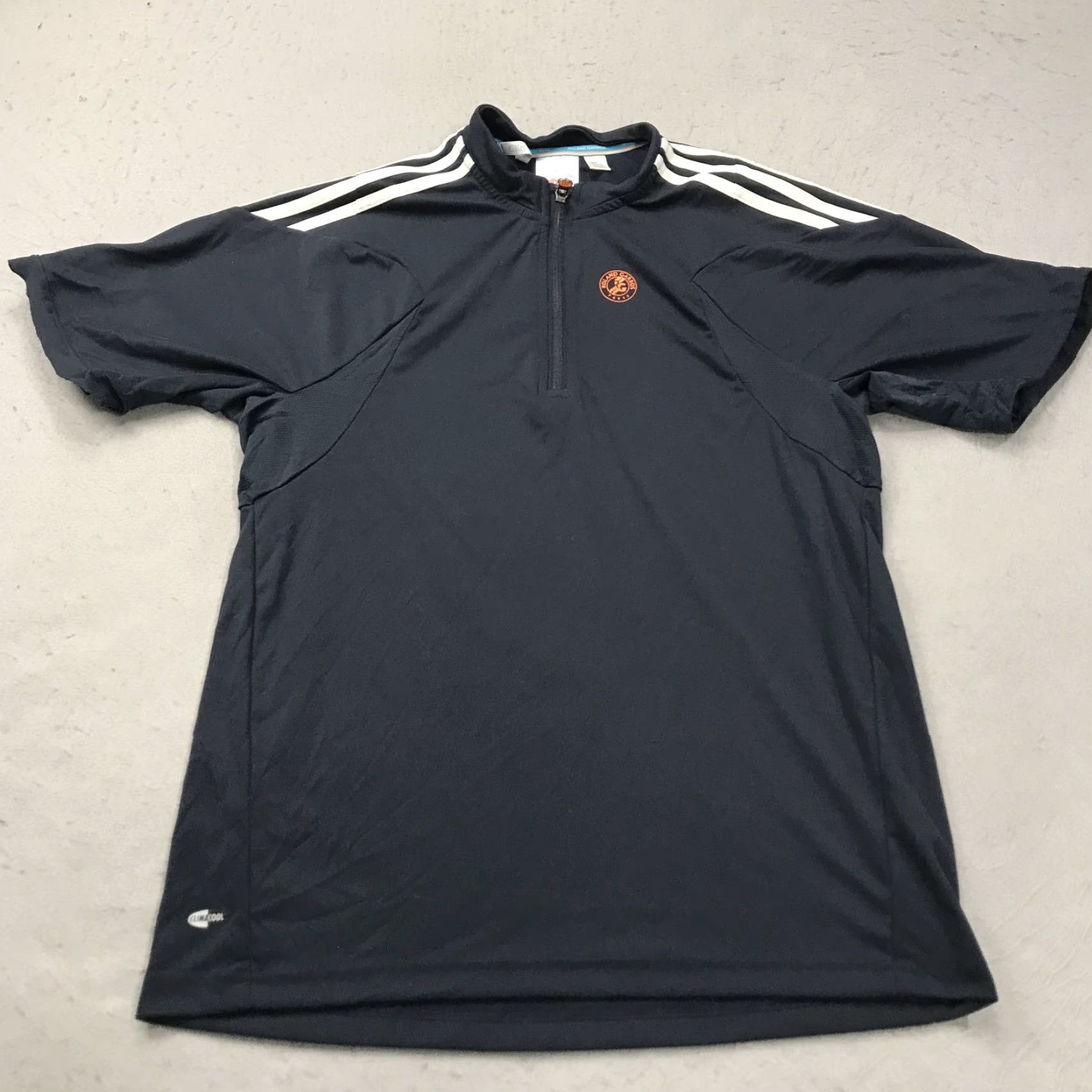 Adidas Adidas Roland Garros Jacket Mens S Blue Clima365 1/4 Zip Sports Tennis French Open Shirt Size US S / EU 44-46 / 1 - 2 Thumbnail