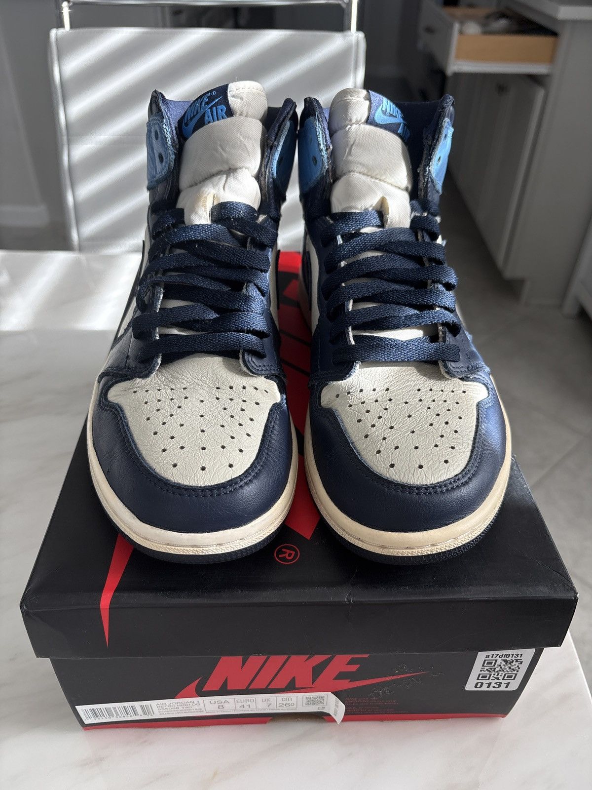 Jordan Brand Jordan 1 High Obsidian Size US 8 / EU 41 - 4 Thumbnail