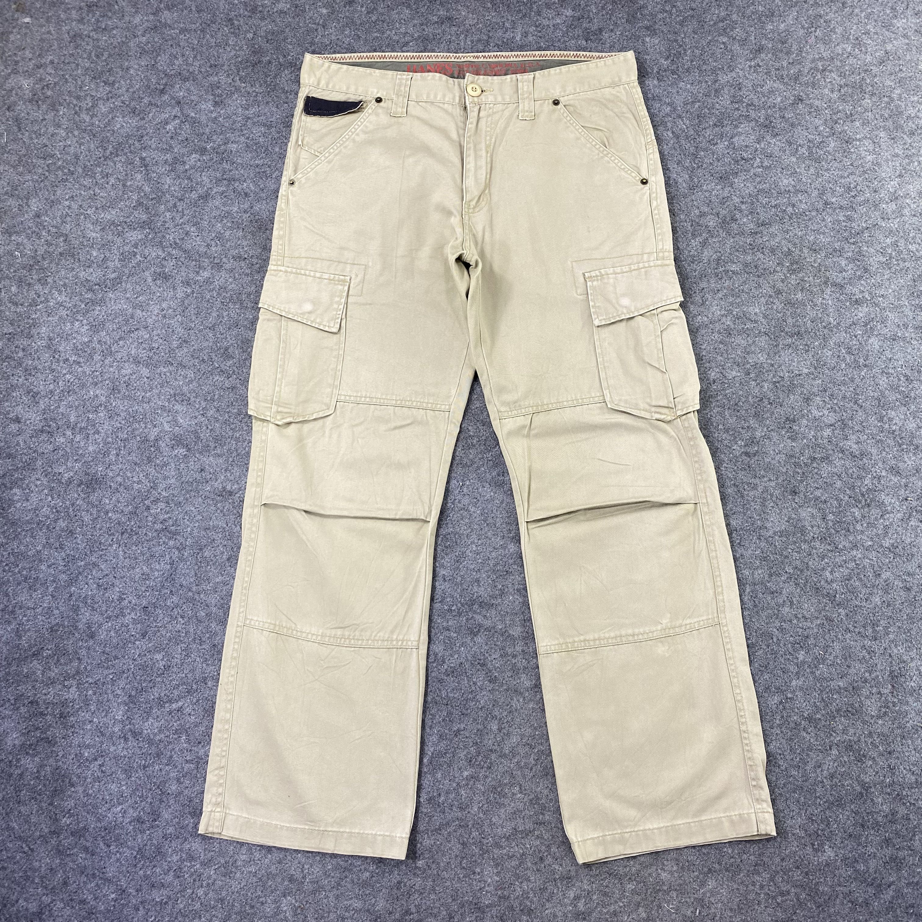 Hanes × Vintage 🔴U.S.A - Hanes North U.S.A Multi Pocket Cargo Pant-C019 Size US 34 / EU 50 - 1 Thumbnail