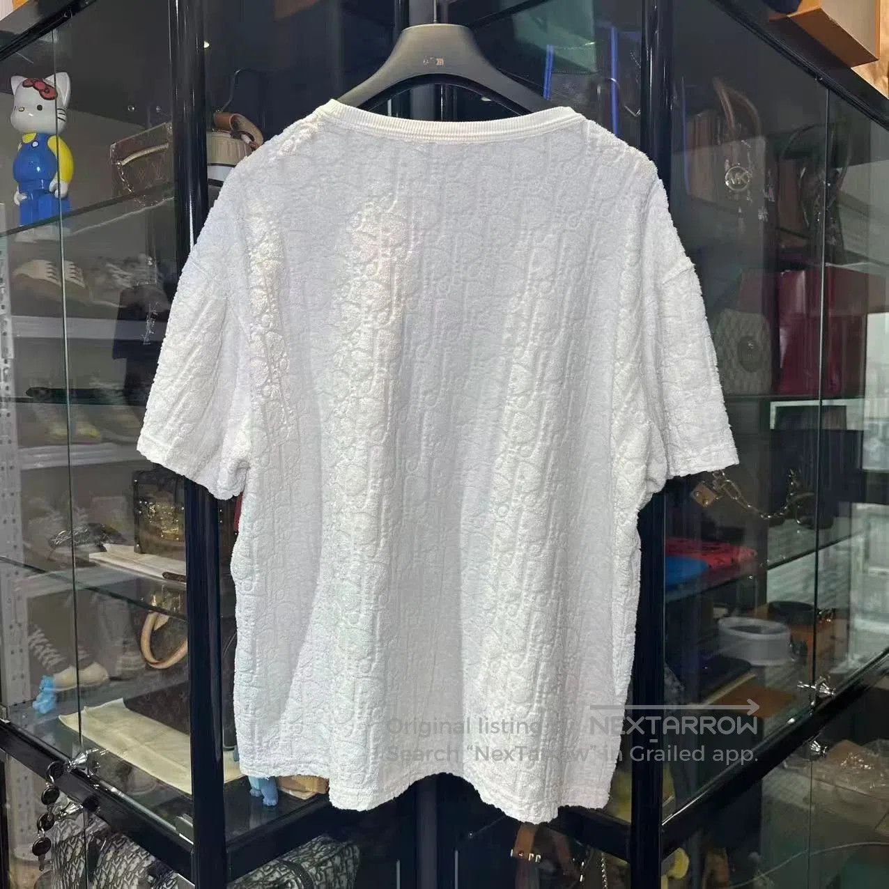 Dior dior white short sleeve towel print top. Size US L / EU 52-54 / 3 - 2 Thumbnail