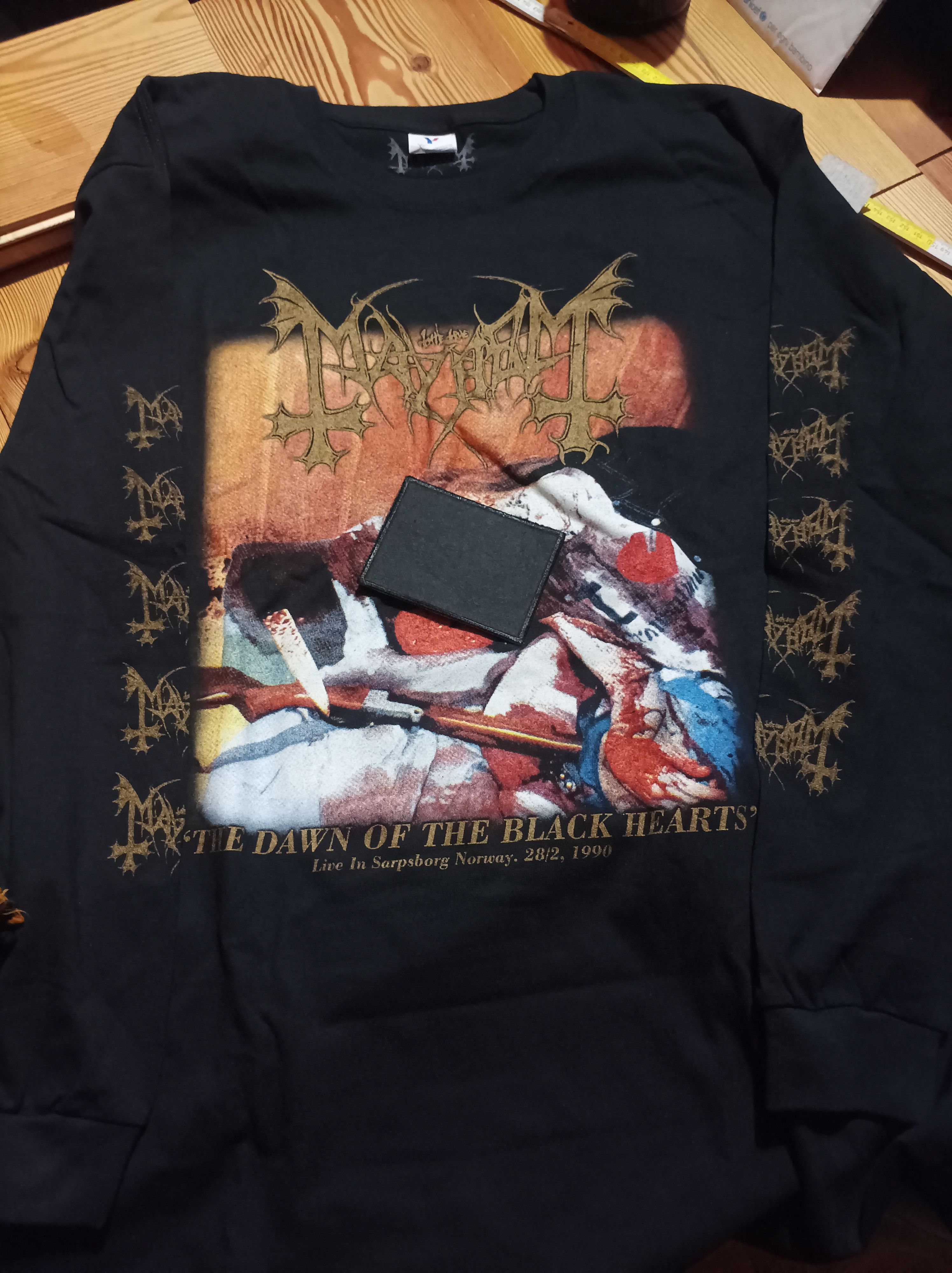 Band Tees × Vintage Mayhem Dawn black Hearts L Size US L / EU 52-54 / 3 - 1 Thumbnail