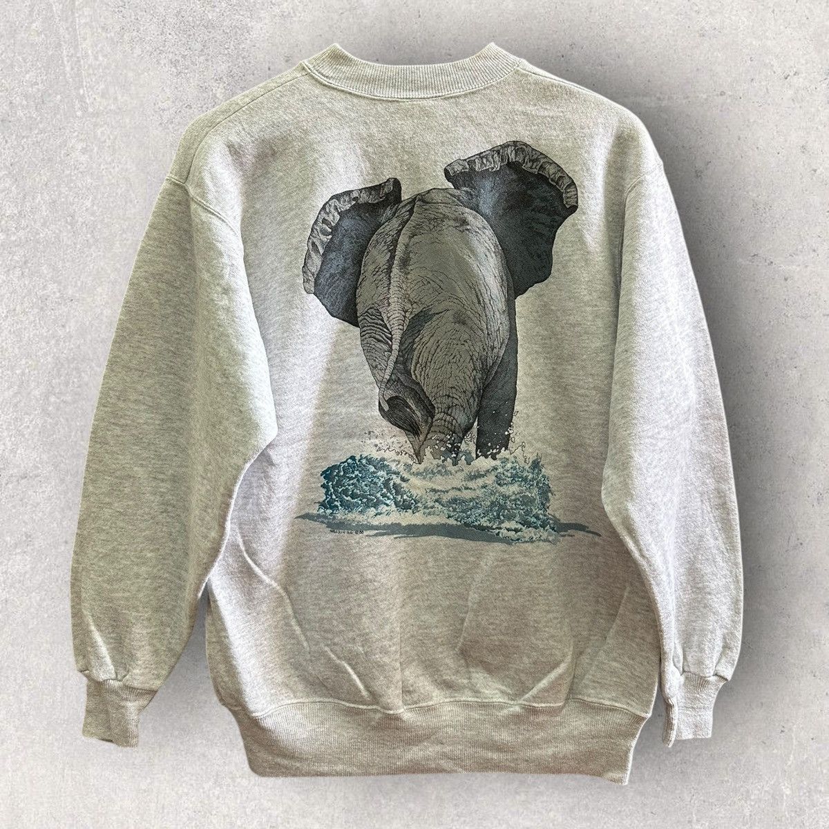 Habitat × Vintage Vintage 80’s Elephant Habitat Sweatshirt Mirror Hanes Tag Size US M / EU 48-50 / 2 - 2 Thumbnail