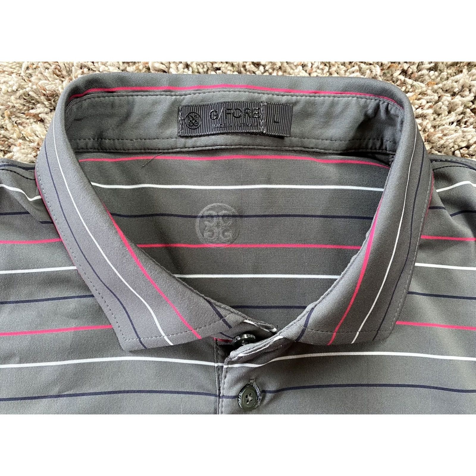 G/FORE G/Fore Polo Shirt Mens Short Sleeve Multicolor Striped L Large Size US L / EU 52-54 / 3 - 3 Thumbnail