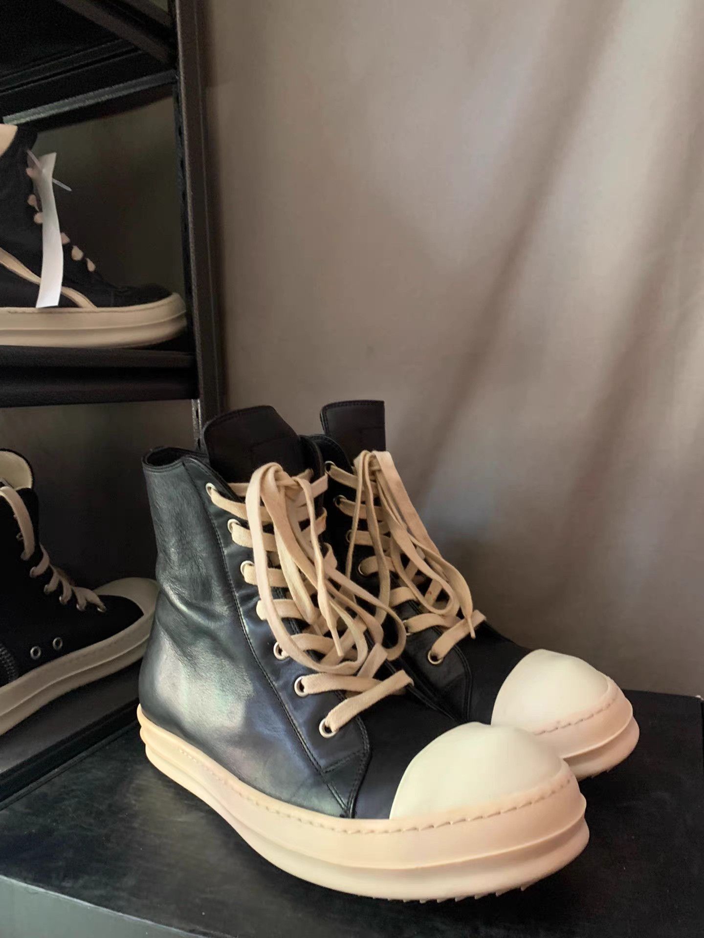 Rick Owens Rick Owens Mainline High Top Leather Ramones Size US 7 / EU 40 - 4 Thumbnail