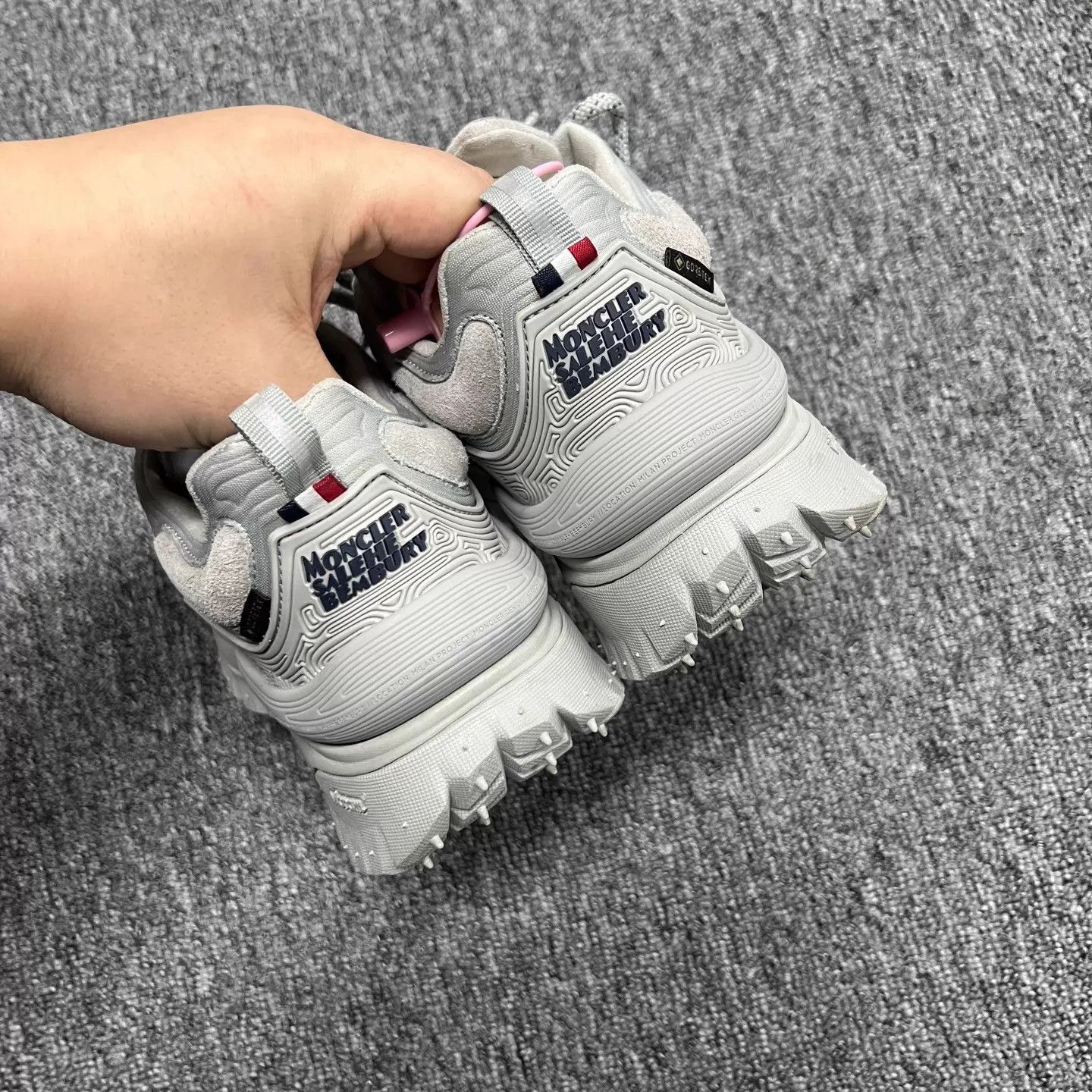Moncler Moncler Collab Trailgrip GTX Gray Platform Hiking Shoe 36 Size US 5.5 / IT 35.5 - 5 Thumbnail